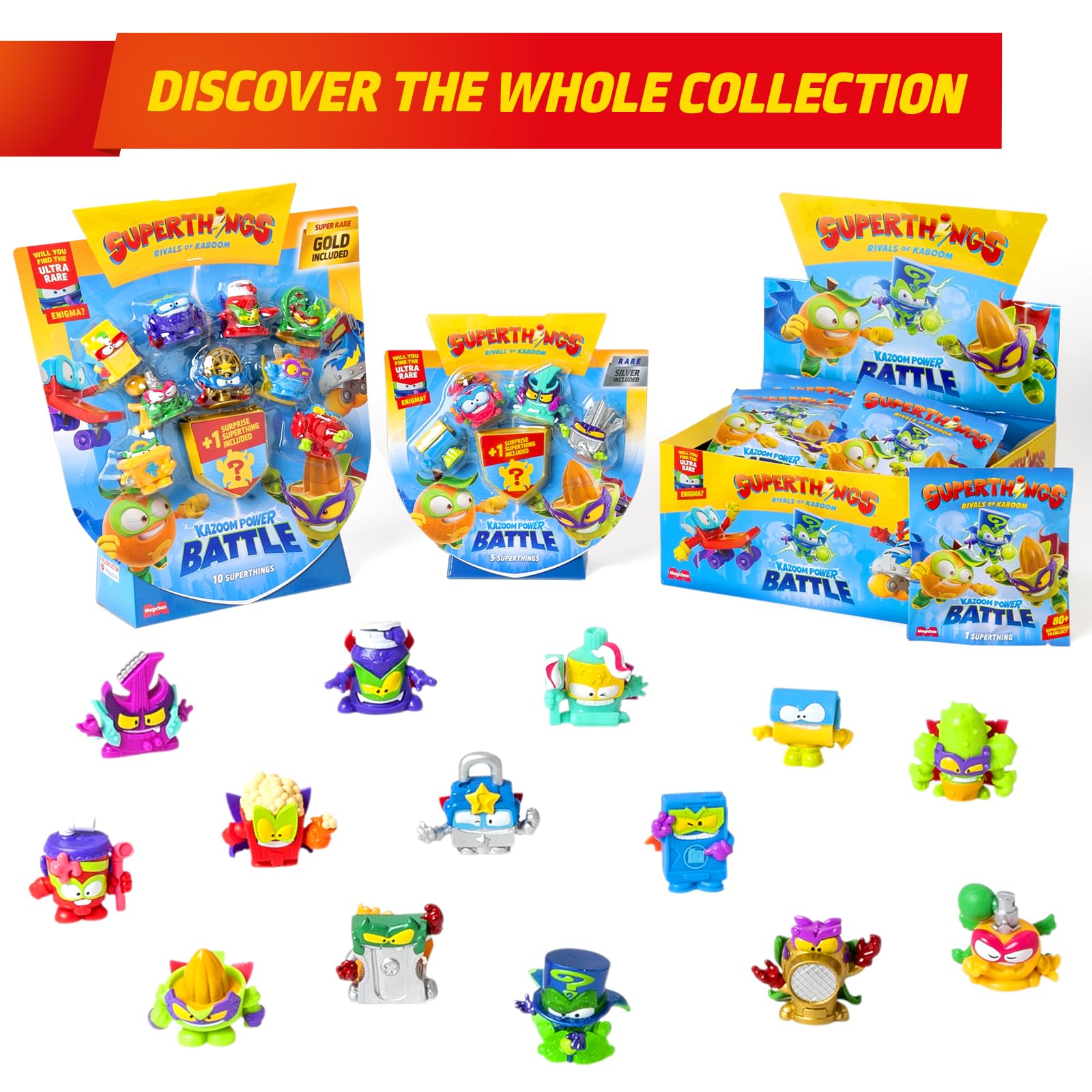 SUPERTHINGS RIVALS OF KABOOM Kazoom Power Battle - 10 Pack Action Figures | Unisex Children 8