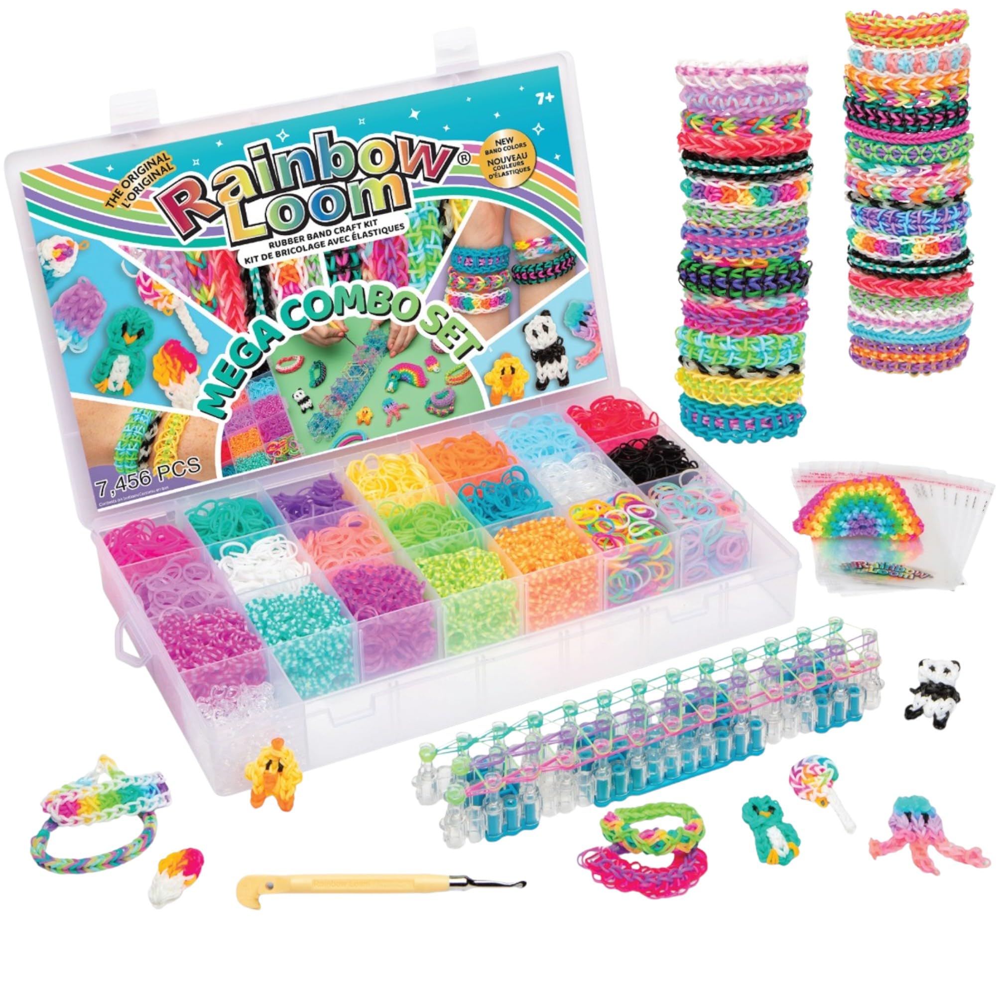 Rainbow Loom Mega Combo Loom Band Kit - 7000 Bands & 300 Clips for Kids 7+