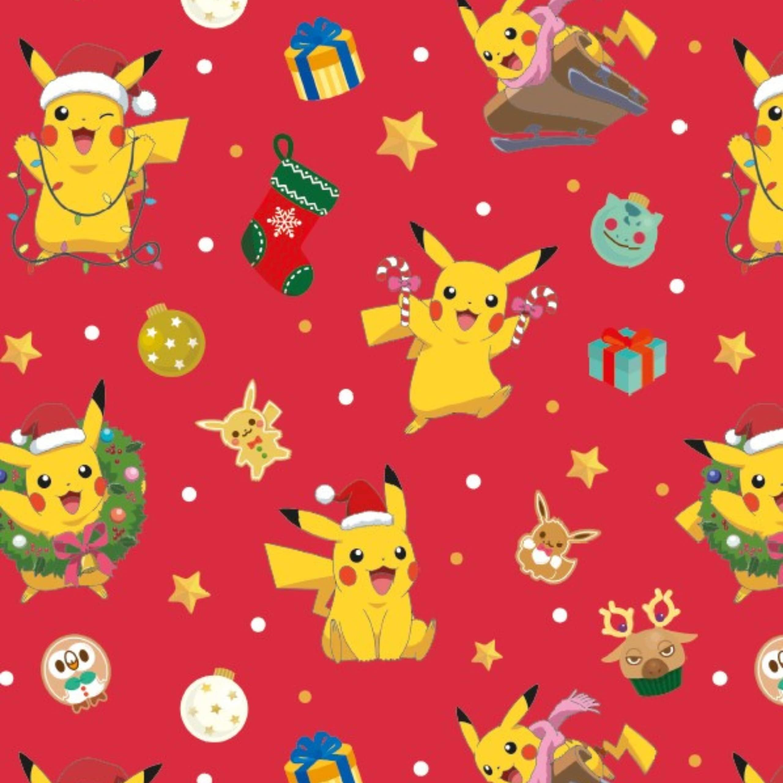 Danilo Promotions Pokemon Christmas Wrapping Paper - 4 Sheets | Pikachu Design | 70cm x 50cm 3