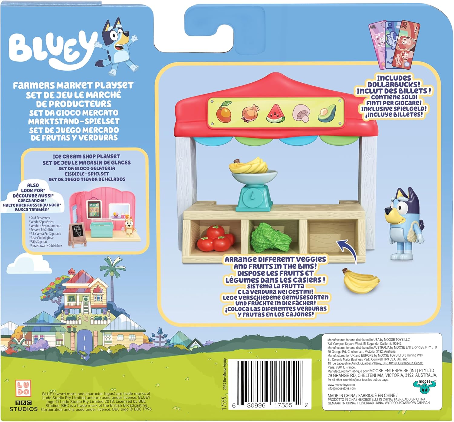 Bluey Farmers Market Playset - Includes Articulated Bluey Figure & Accessories 8