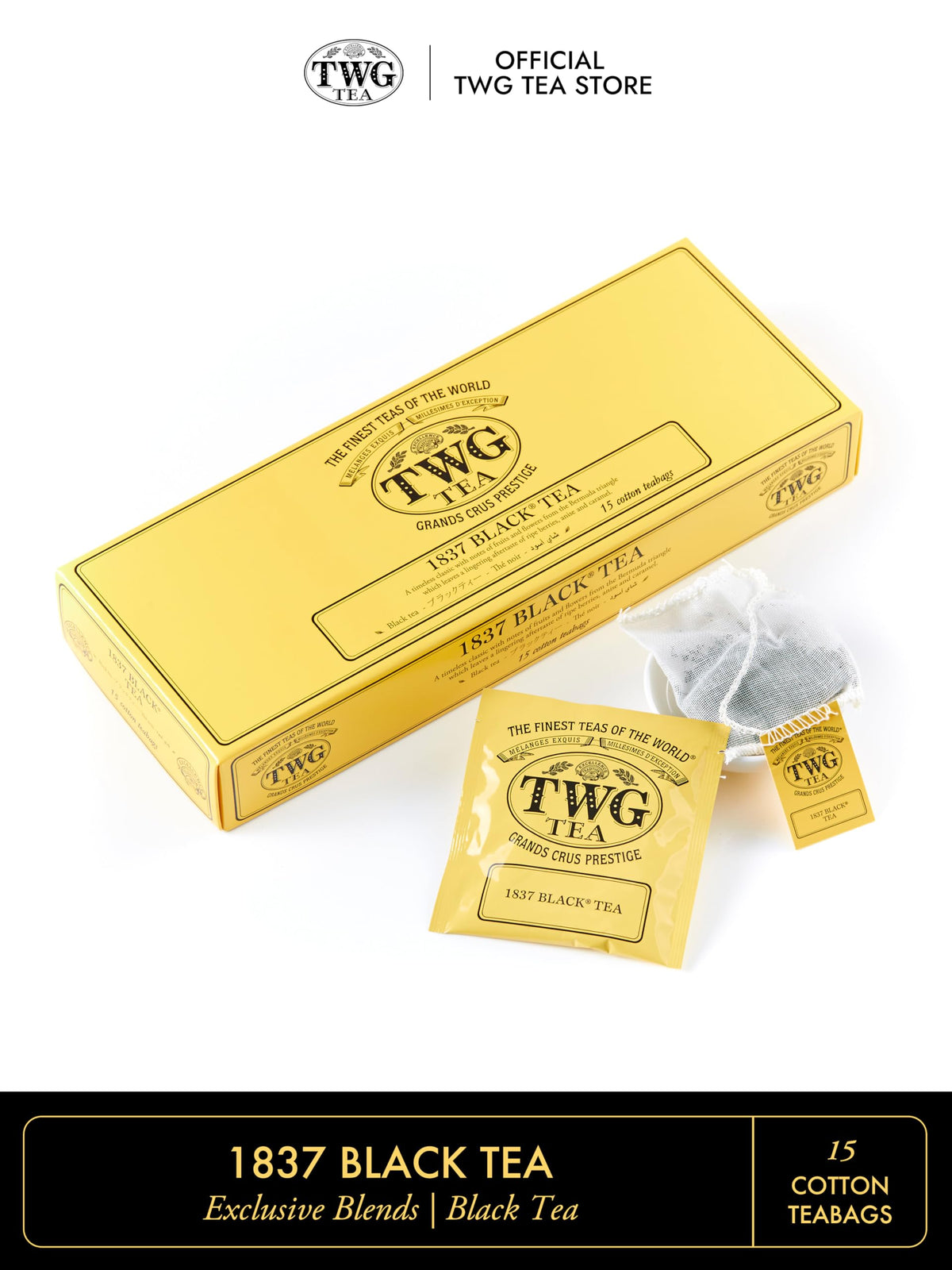 TWG 1837 Black Tea Teabags - 15 Count