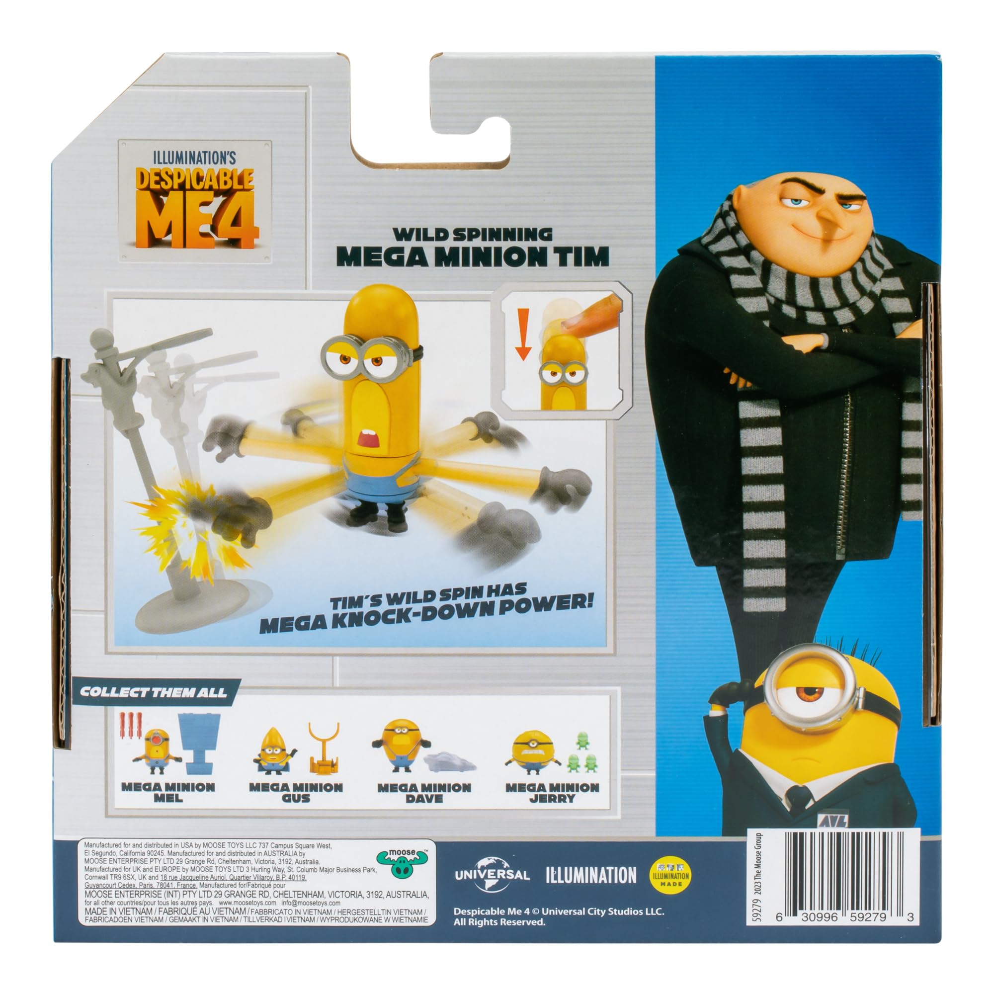 MINIONS Despicable Me 4 Wild Spinning Mega Tim Action Figure 5