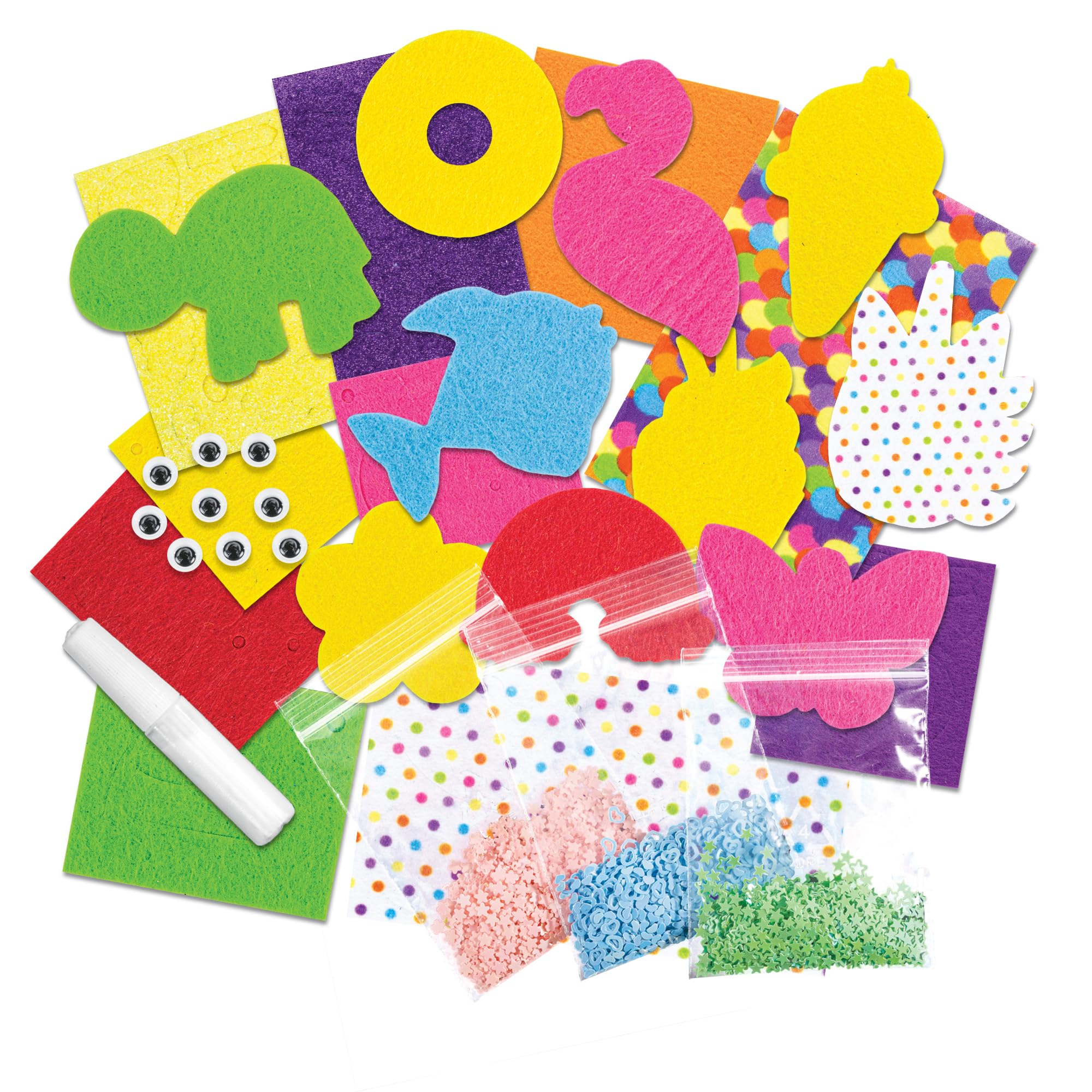 Galt Perfect Patches Arts and Crafts Kit - 10 Fun Fuzzy Felt Faces for Ages 5+ 4