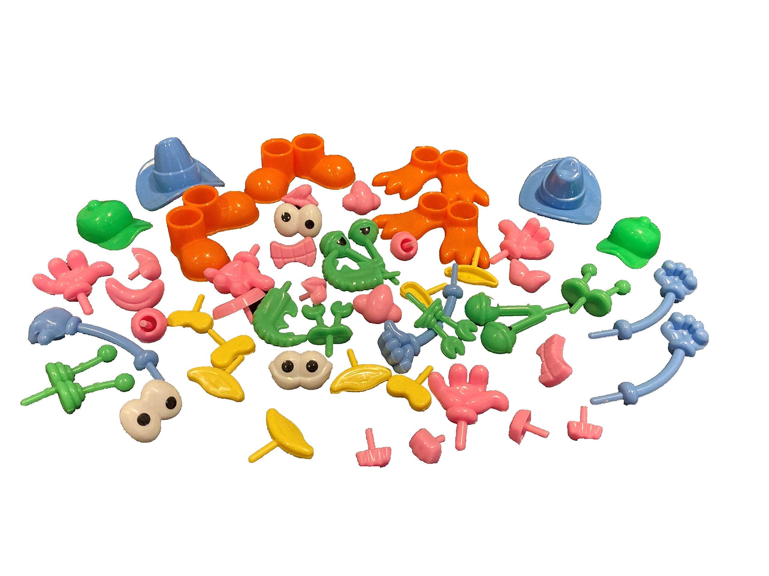 Craftplay Plastic Dough/Potato People Shapes - 52 Piece Set | Washable | Ages 3+ 3