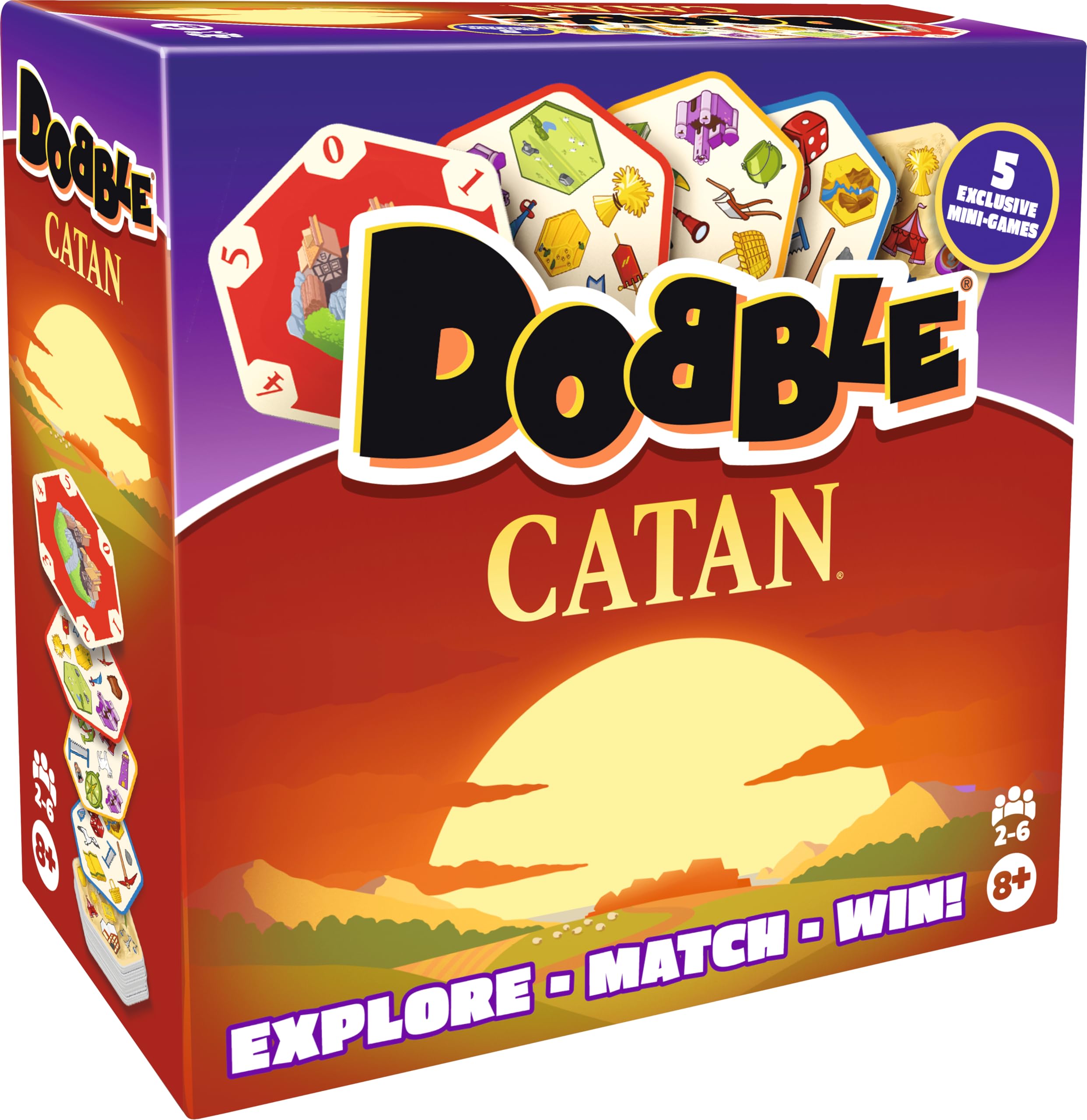 Asmodee Dobble Catan Family Card Game | Ages 8+ | 2-6 Players | 15 Min 1