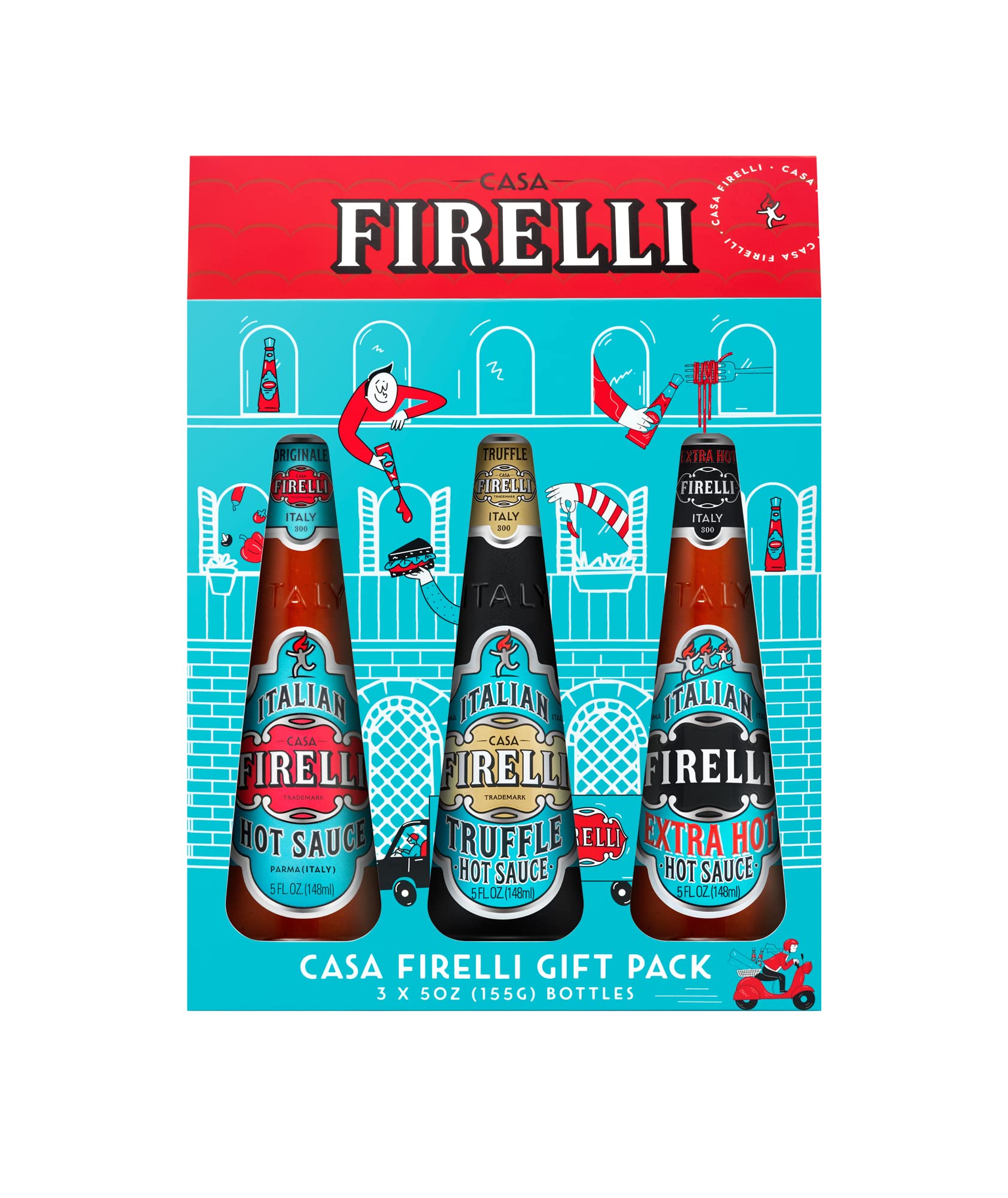 Casa Firelli - Italian Hot Sauce Variety Gift Pack (3x 148ml) 8