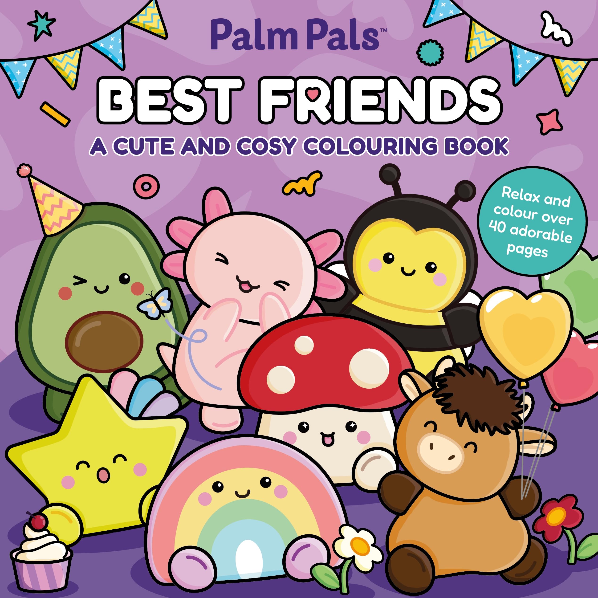 Palm Pals Best Friends: A Cute and Cosy Colouring Book - 96 Pages | English Language | Ages 12+