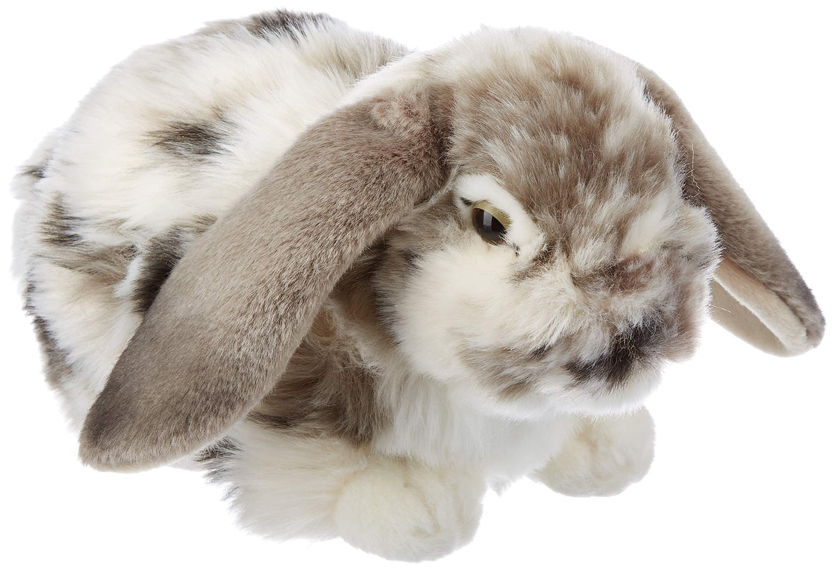 Living Nature Lop Eared Rabbit Plush Soft Toy - 30cm - Grey and Beige