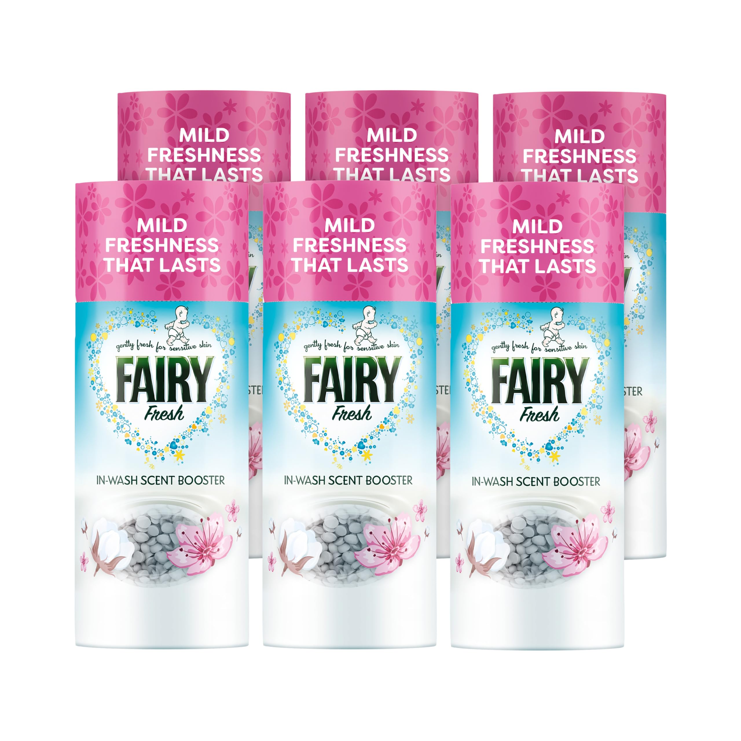 Fairy In-Wash Scent Booster - Cherry Blossom & Nordic Cotton, Mild Freshness | 6 x 155g 1