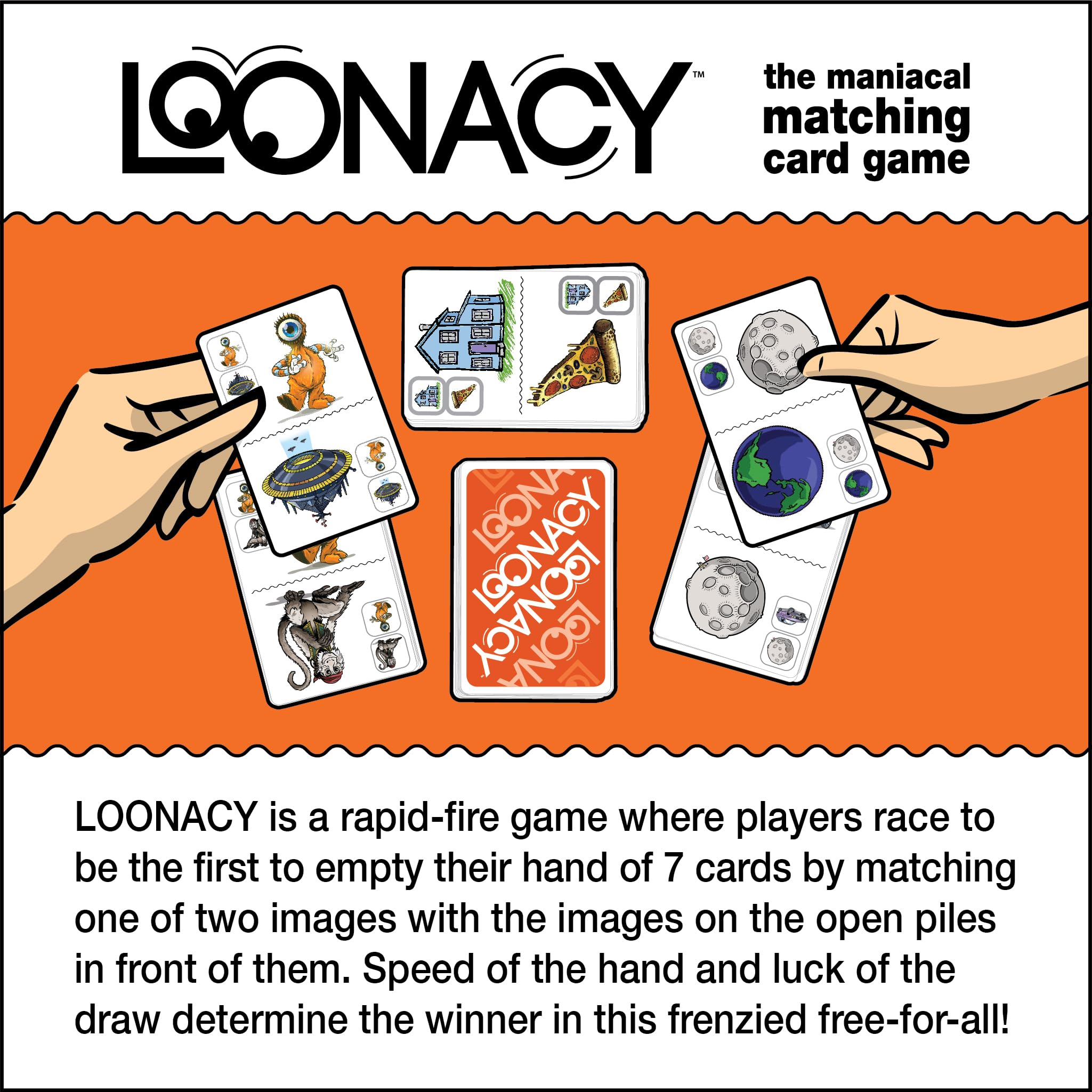 Looney Labs Loonacy Card Game - Maniacal Matching | Multicolor Cardstock | Portable 3