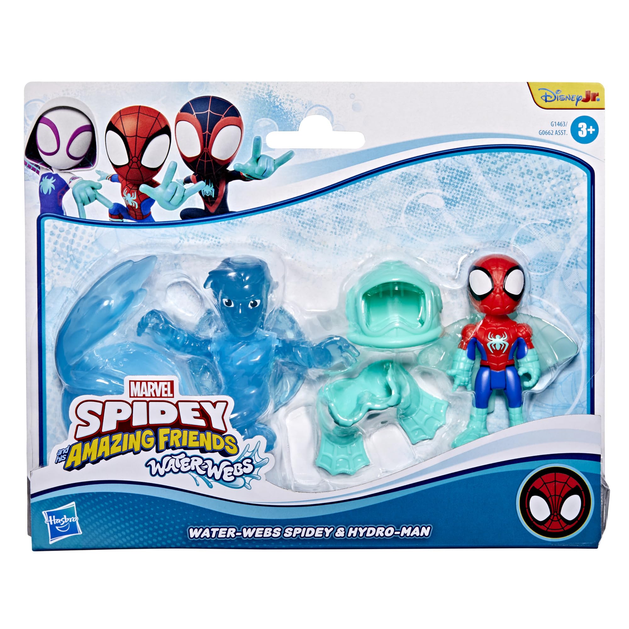 SPIDEY AND HIS AMAZING FRIENDS Water-Webs Spidey & Hydro-Man Action Figures Set | 3-Inch Figures | Ages 3+ 2
