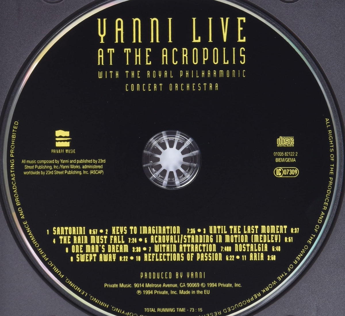 Yanni - Live At The Acropolis [CD]