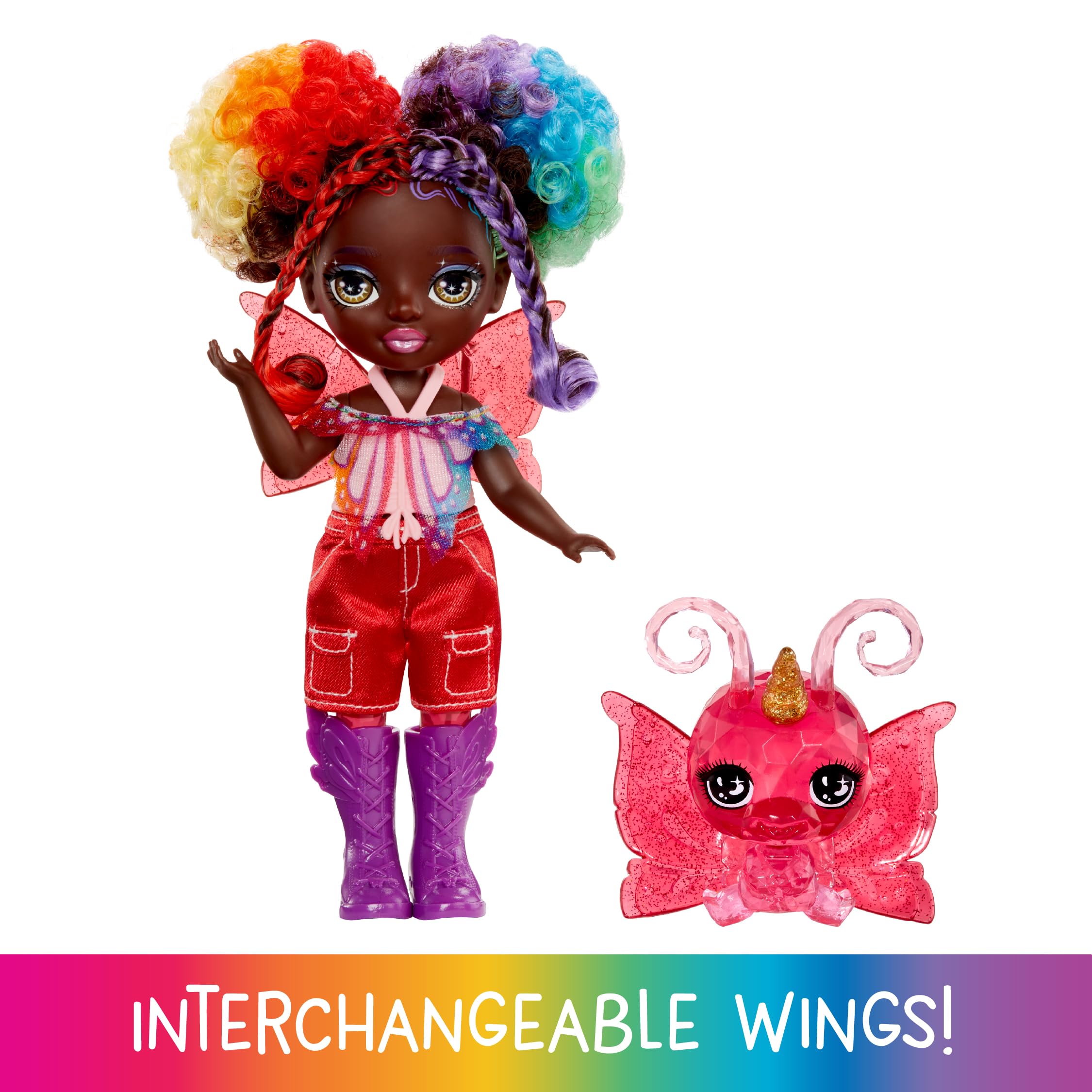 Rainbow High Littles Astrid Fairy Doll - 14cm Posable, Interchangeable Wings | Fantasy Pet Included | Ages 4+