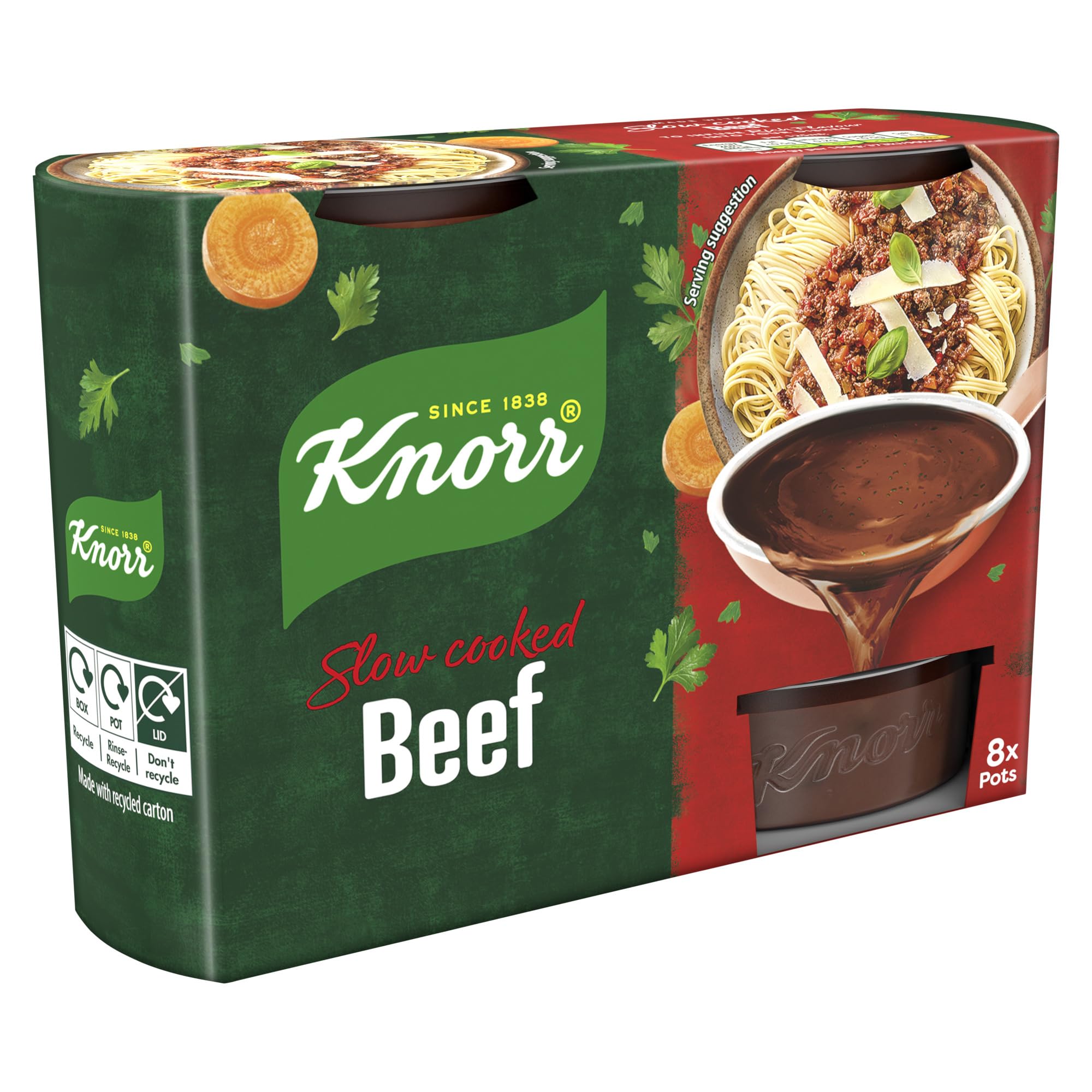 Knorr Beef Stock Pots - Rich Beef Flavour, Gluten-Free | 4 x 28g Pots (224g Total) 3