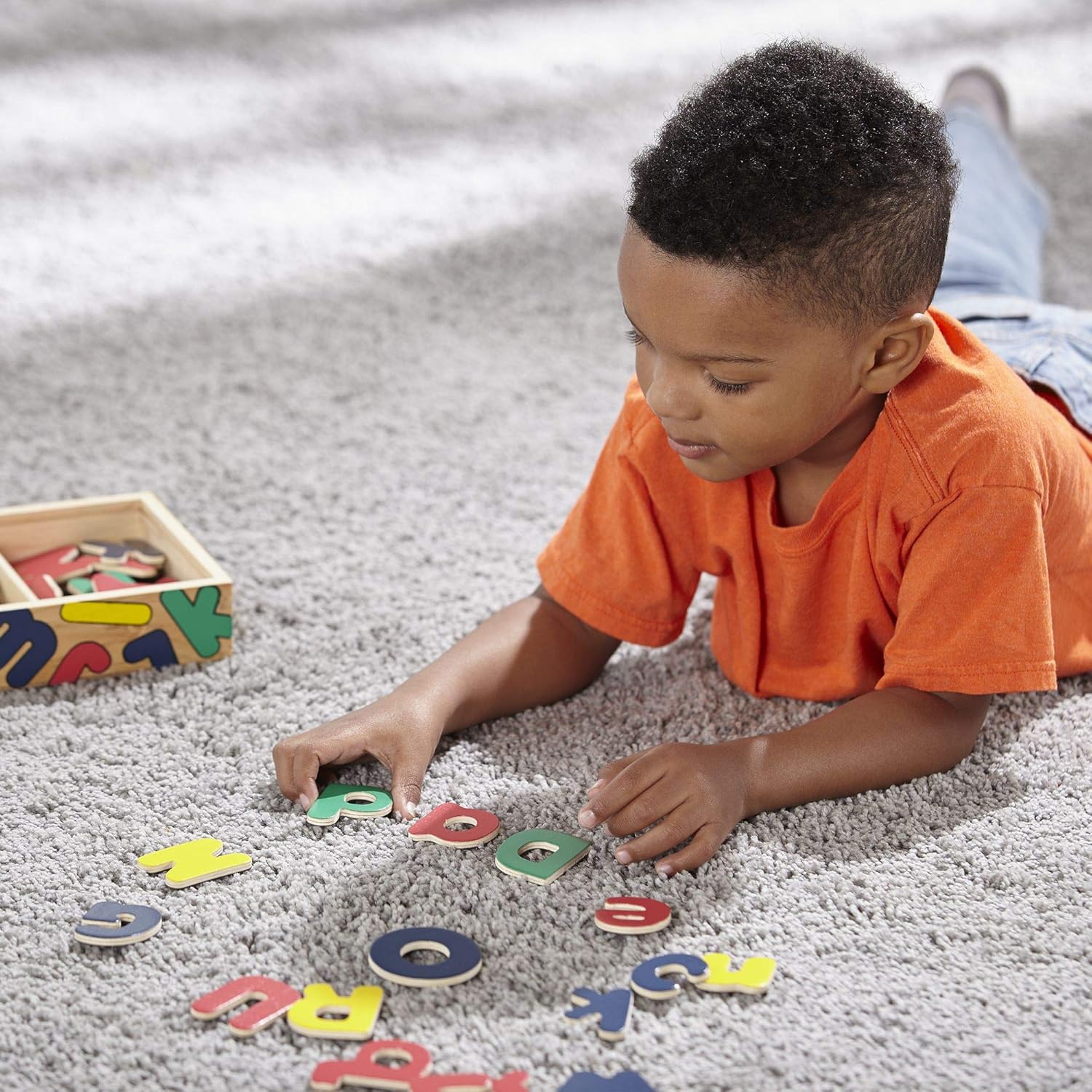 Melissa & Doug Magnetic Wooden Letters - Educational Alphabet Playset for Kids 3-6 5