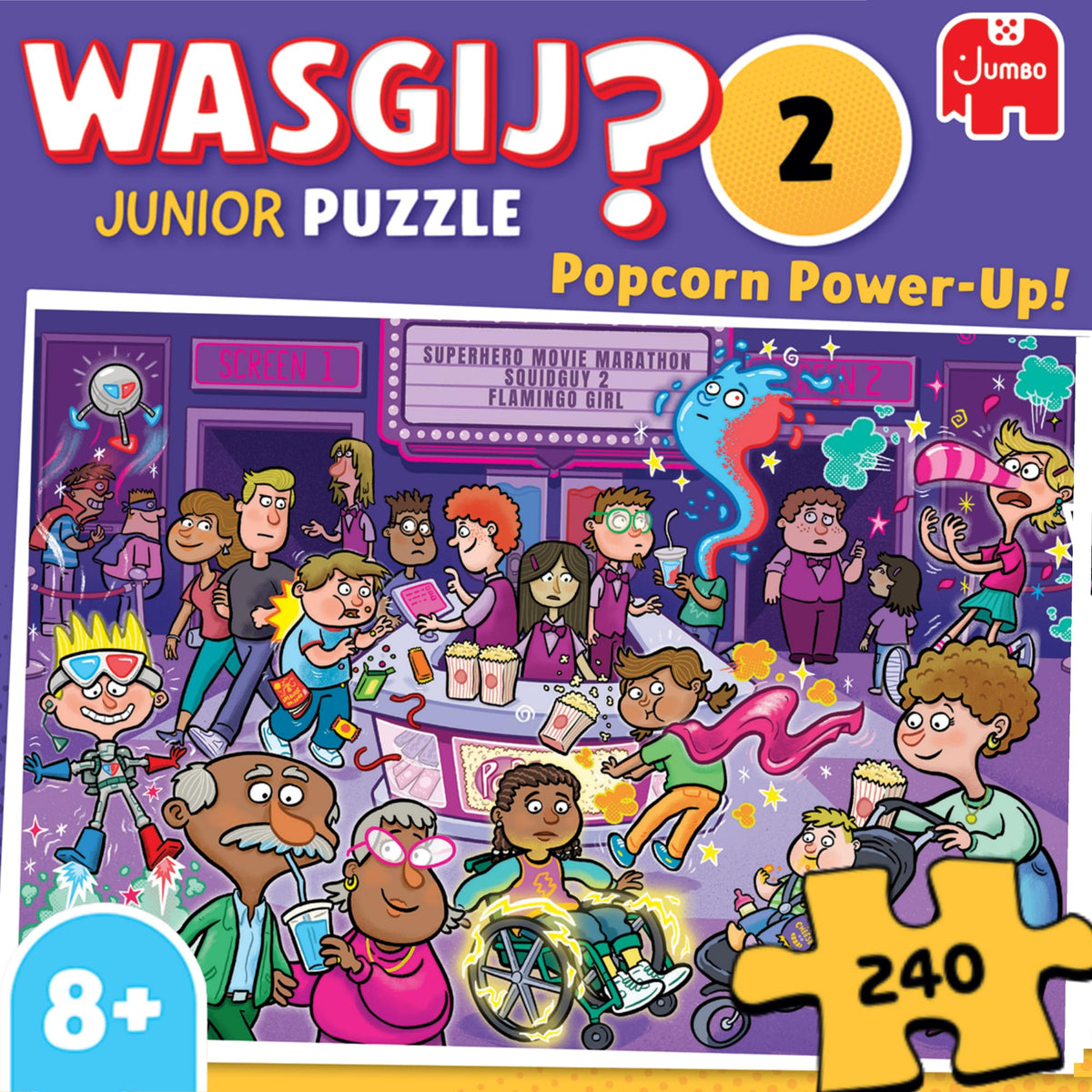 Wasgij Junior 2 Popcorn Power-Up Jigsaw Puzzle - 240 Pieces | Age 5+