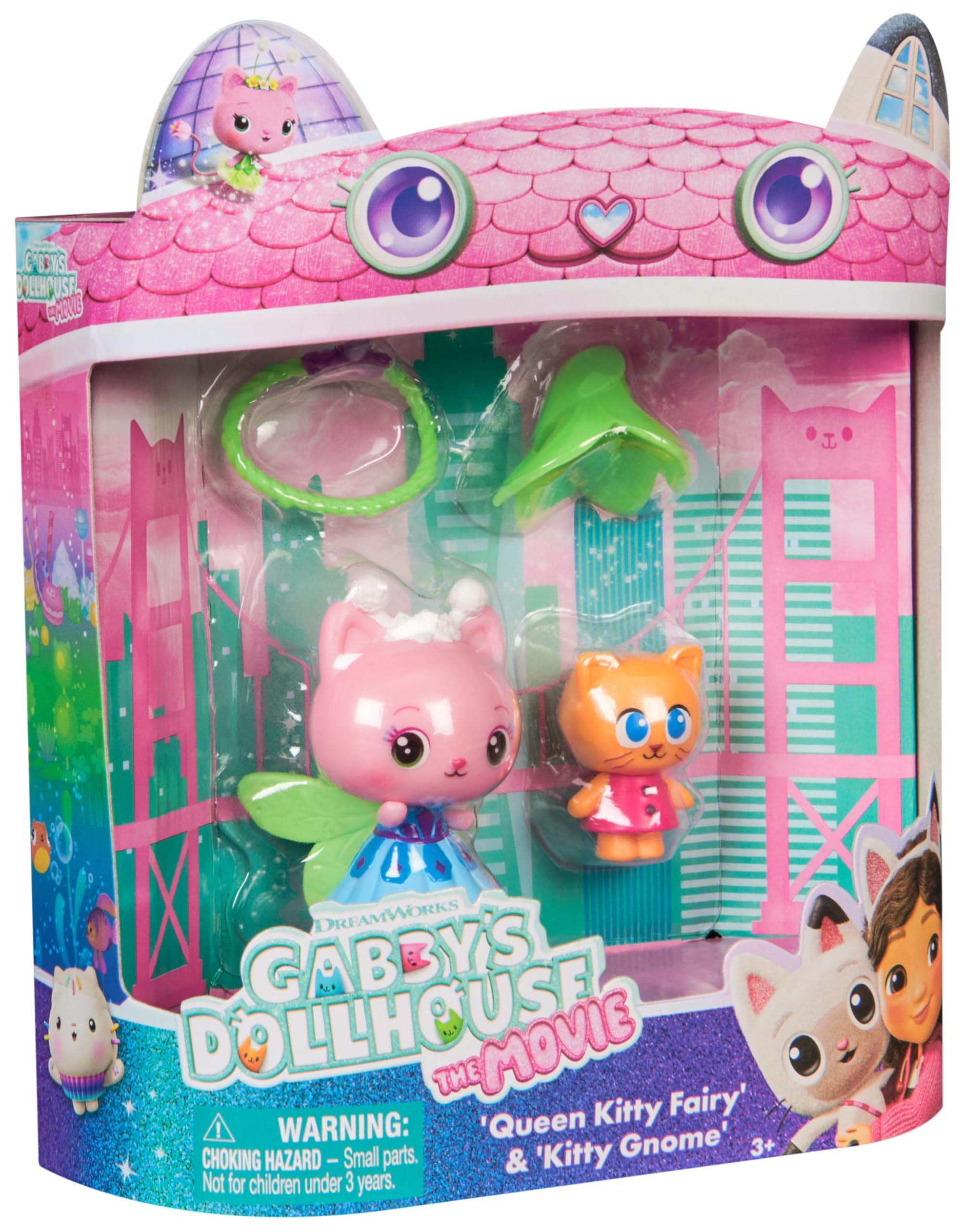 Gabby's Dollhouse Queen Kitty Fairy and Kitty Gnome Toy Figure Set 4
