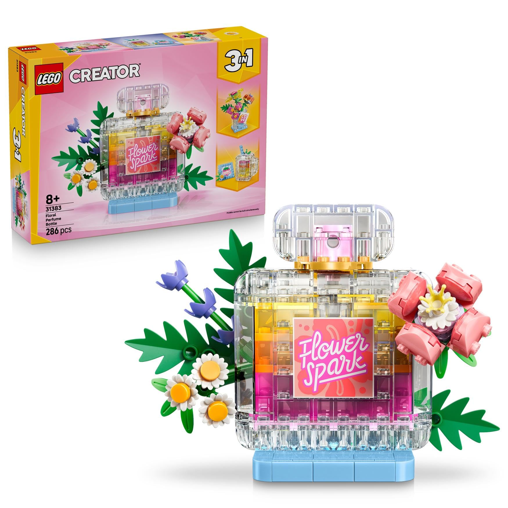 LEGO Creator 3 in 1 Floral Decor Perfume Bottle Building Set 31383 for Ages 8+ 1