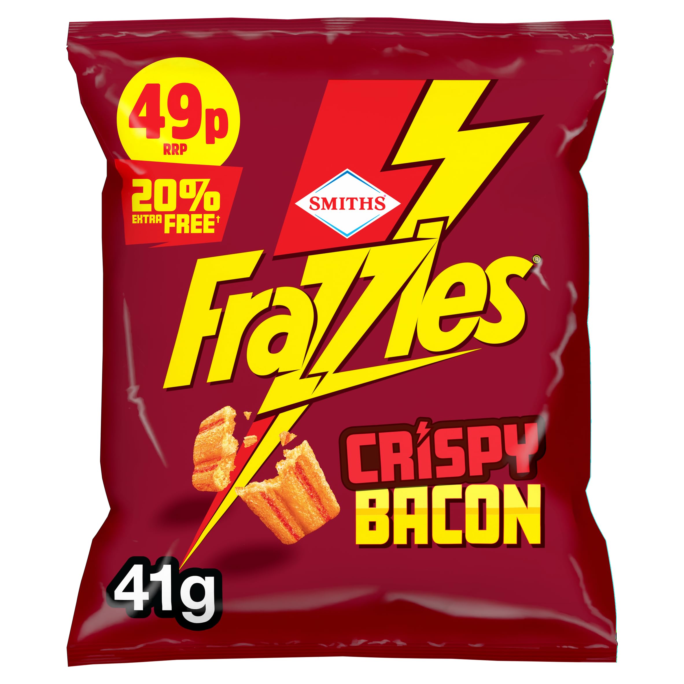 Smiths Frazzles Bacon Flavour Crisps 41g (Case of 30) 1