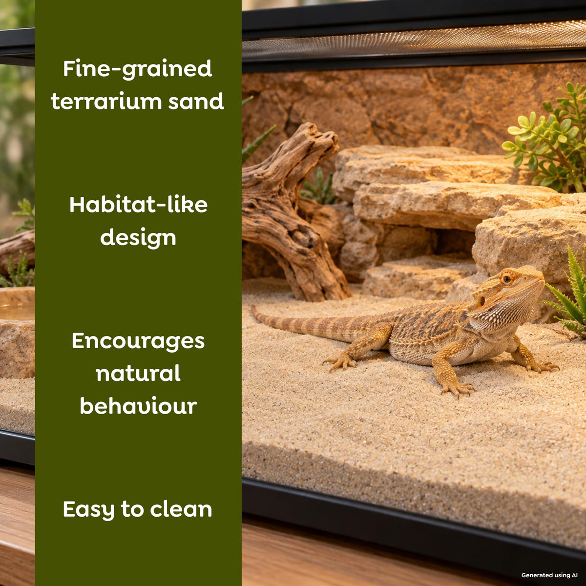TRIXIE Basic Sand - Yellow Desert Terrarium Substrate, 5 kg