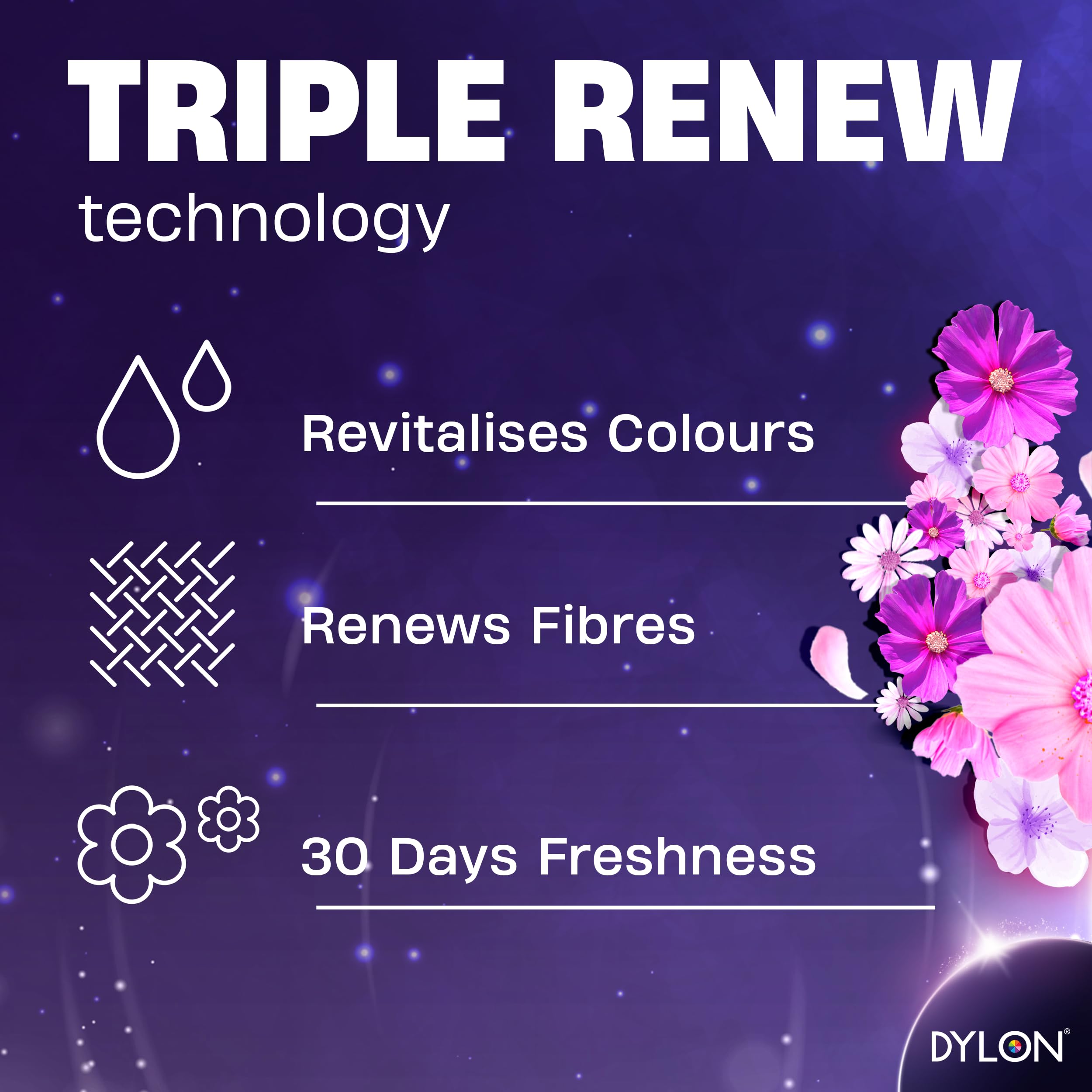 Dylon Blossom Liquid Laundry Detergent - Revitalises Colours & Renews Fibres | 30 Wash Loads | 1.5L 2