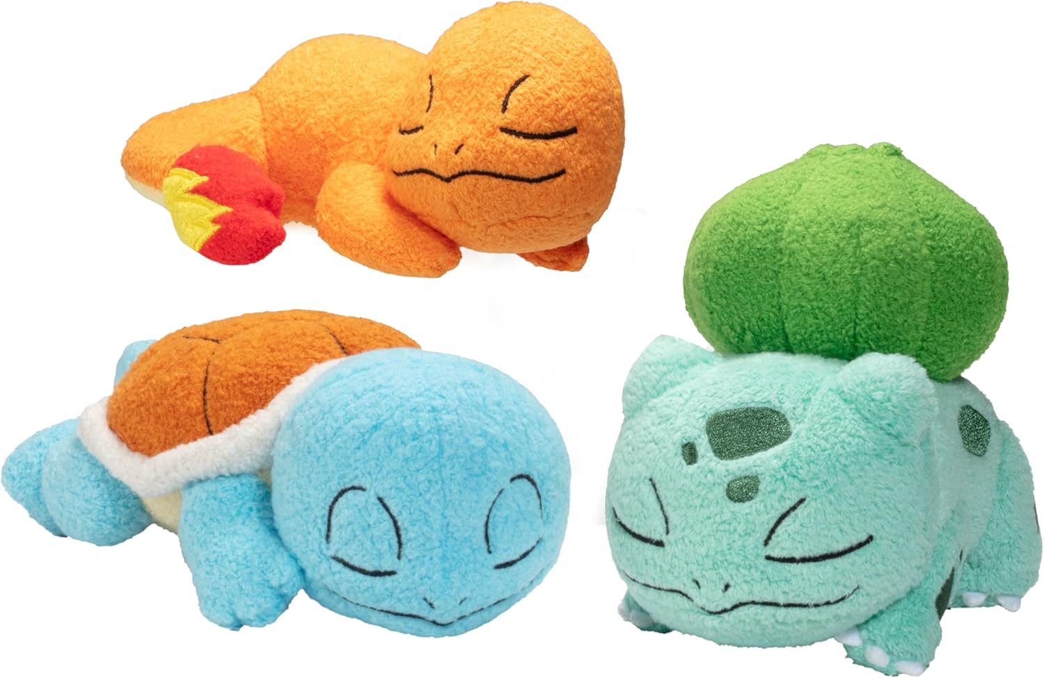 Pokémon Sleeping Plush - 5-Inch Mini Plush with Bulbasaur, Charmander, Squirtle 1