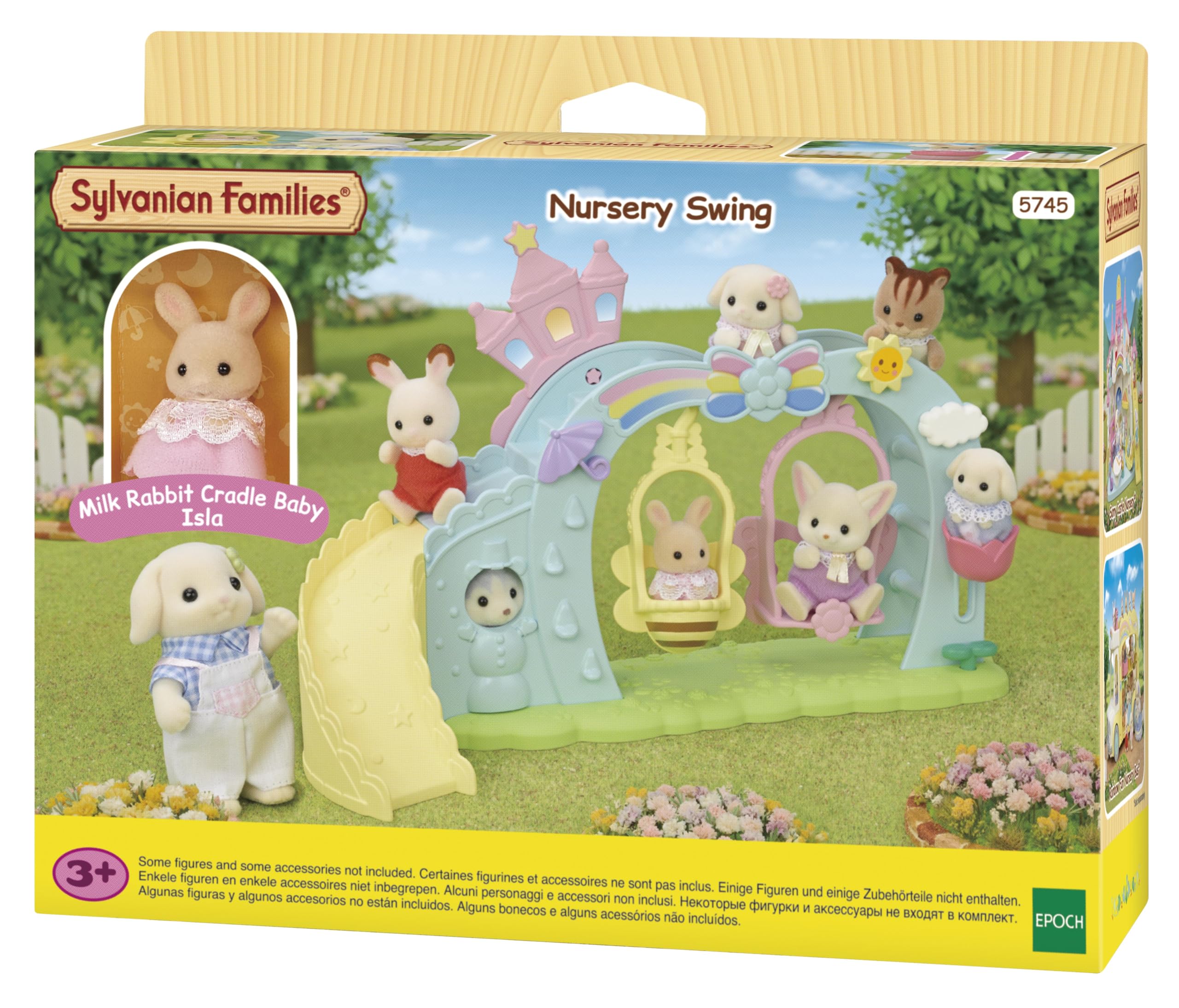 Sylvanian Families Nursery Swing Playset | Includes Milk Rabbit Baby | Ages 3+