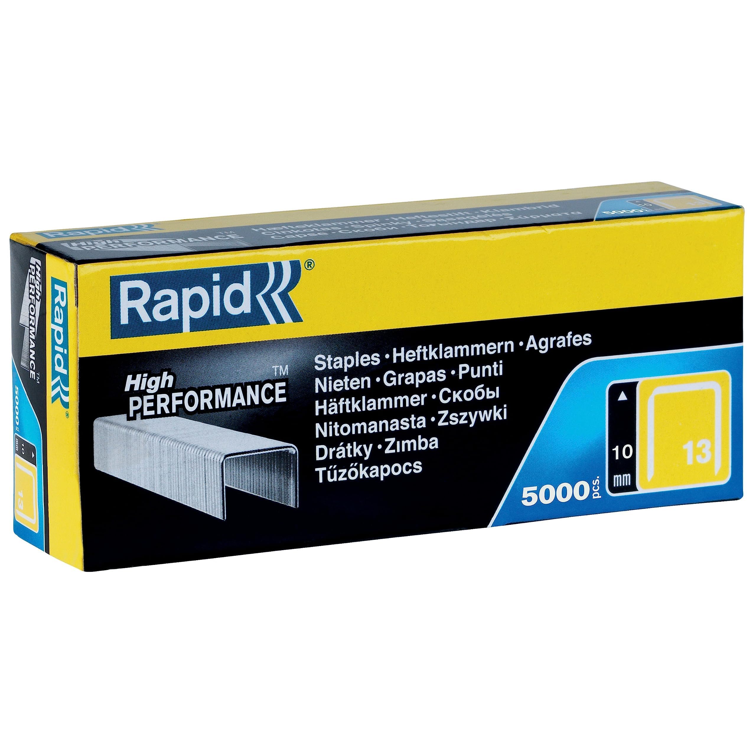 Rapid No.13 Finewire Staples - 8mm Leg Length, Galvanised Steel | 5000 Pack