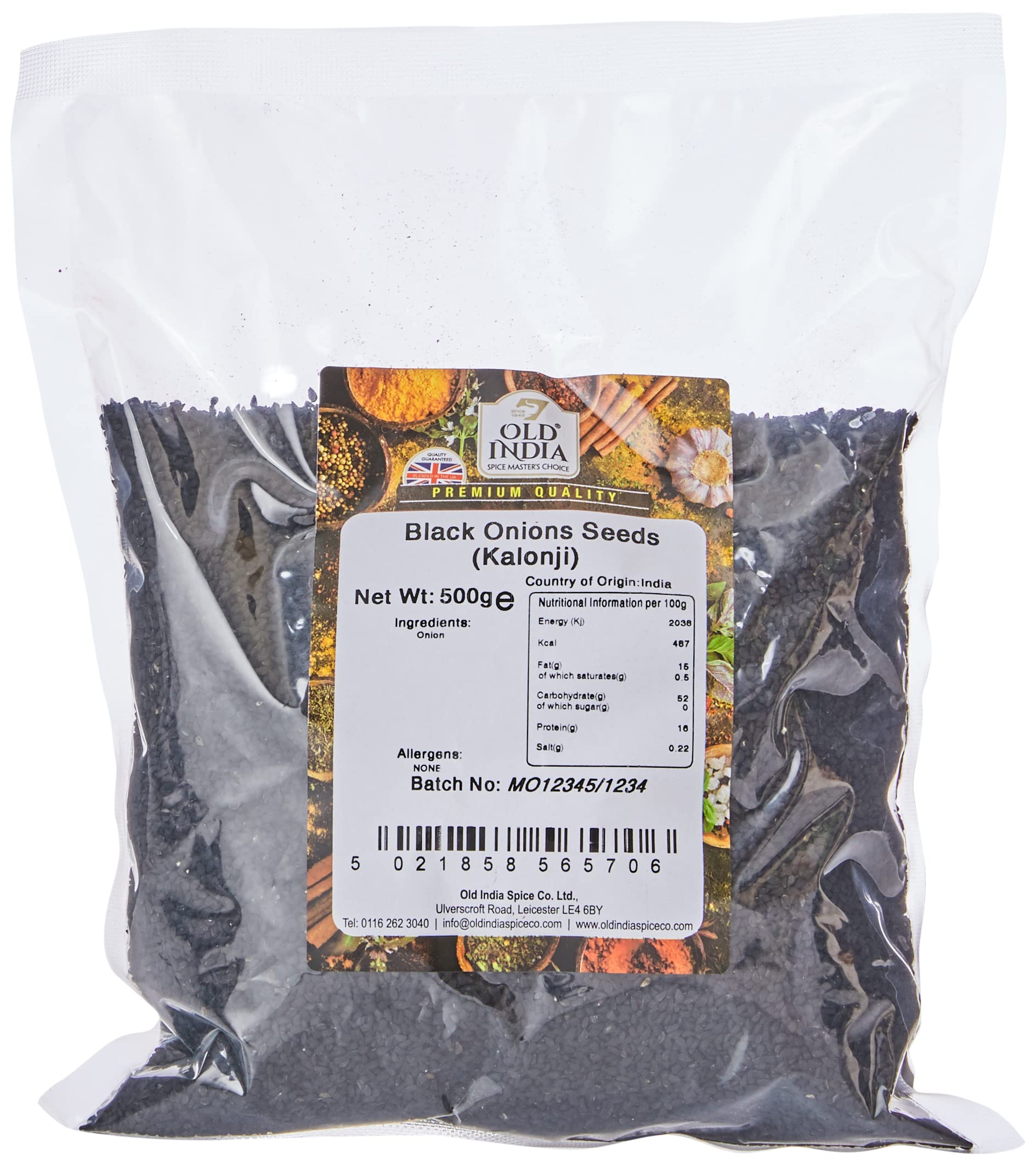 Old India Kalonji (Black Onion Seeds) - 100% Natural, Additive & GMO Free | 500g Pack 1