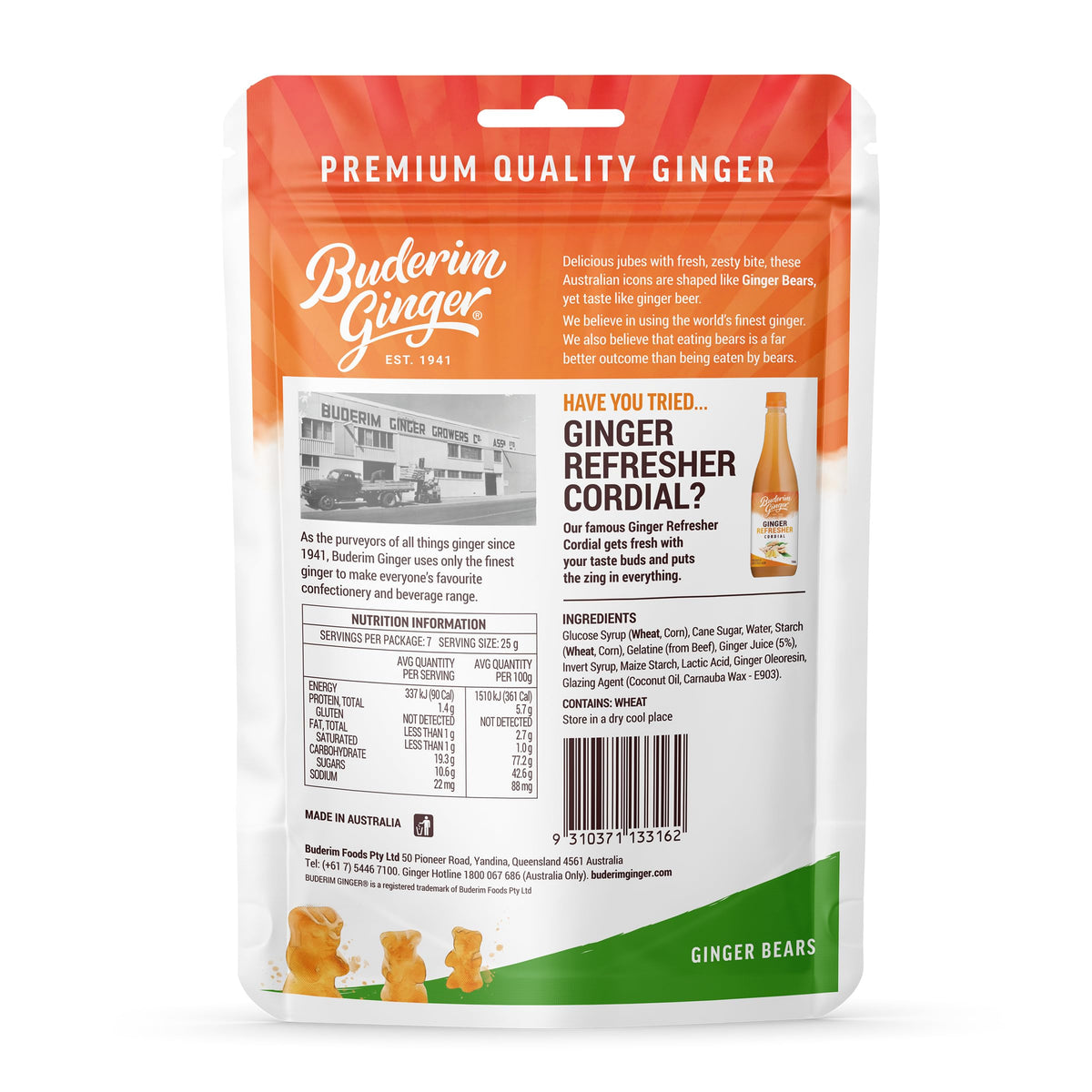 Buderim Ginger Bears - 175 g