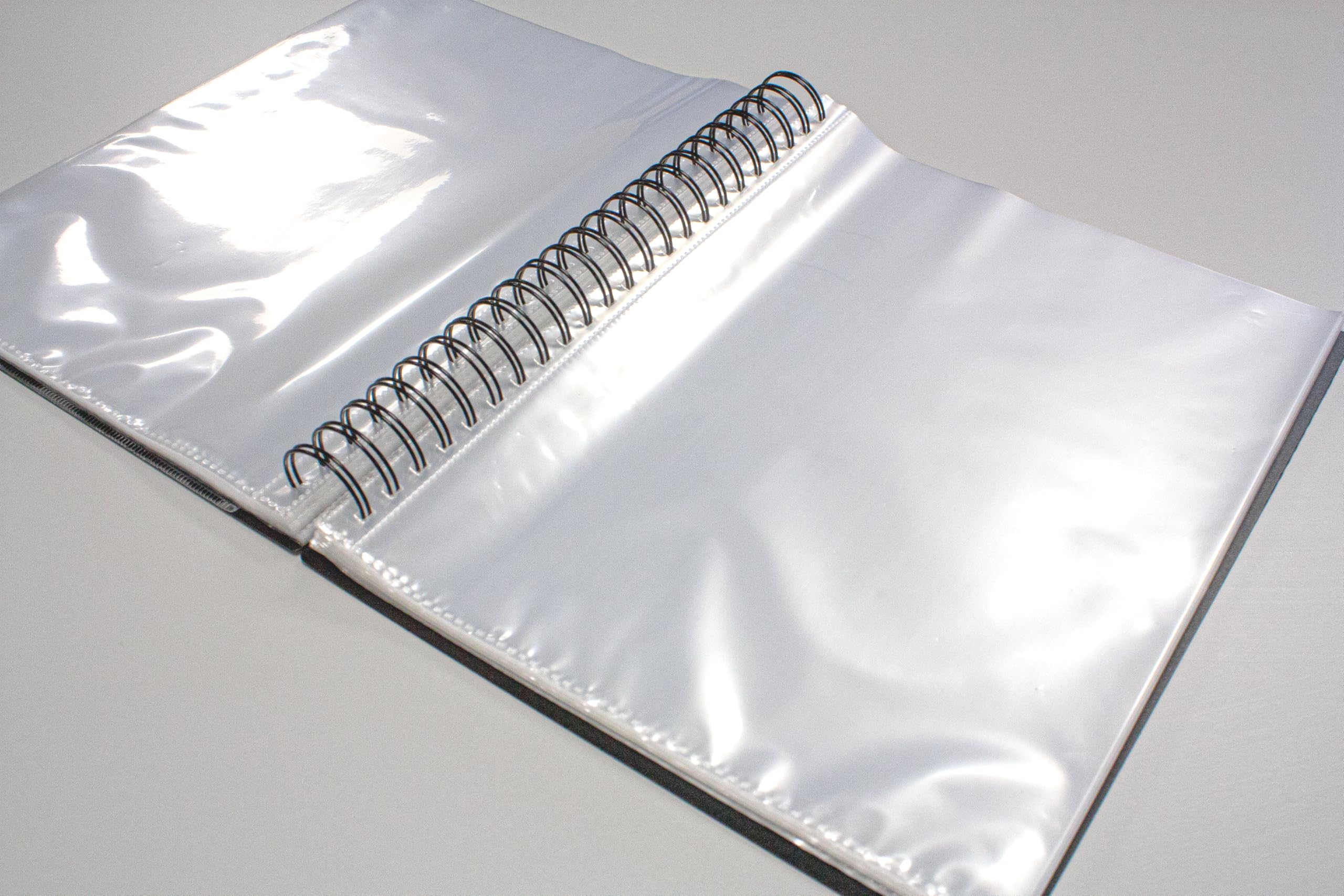eco-eco A4 Spiral Bound Display Book - 80 Pockets, 90% Recycled, Black | Personalizable Sleeve 3