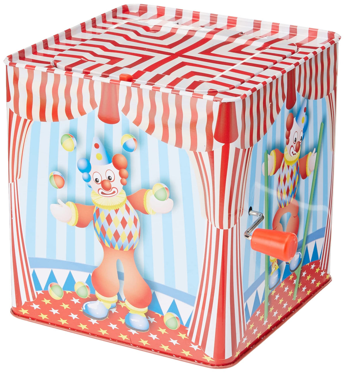 Tobar Clown Jack in the Box Traditional Tin Toy - Musical, 15 cm, Age 3+