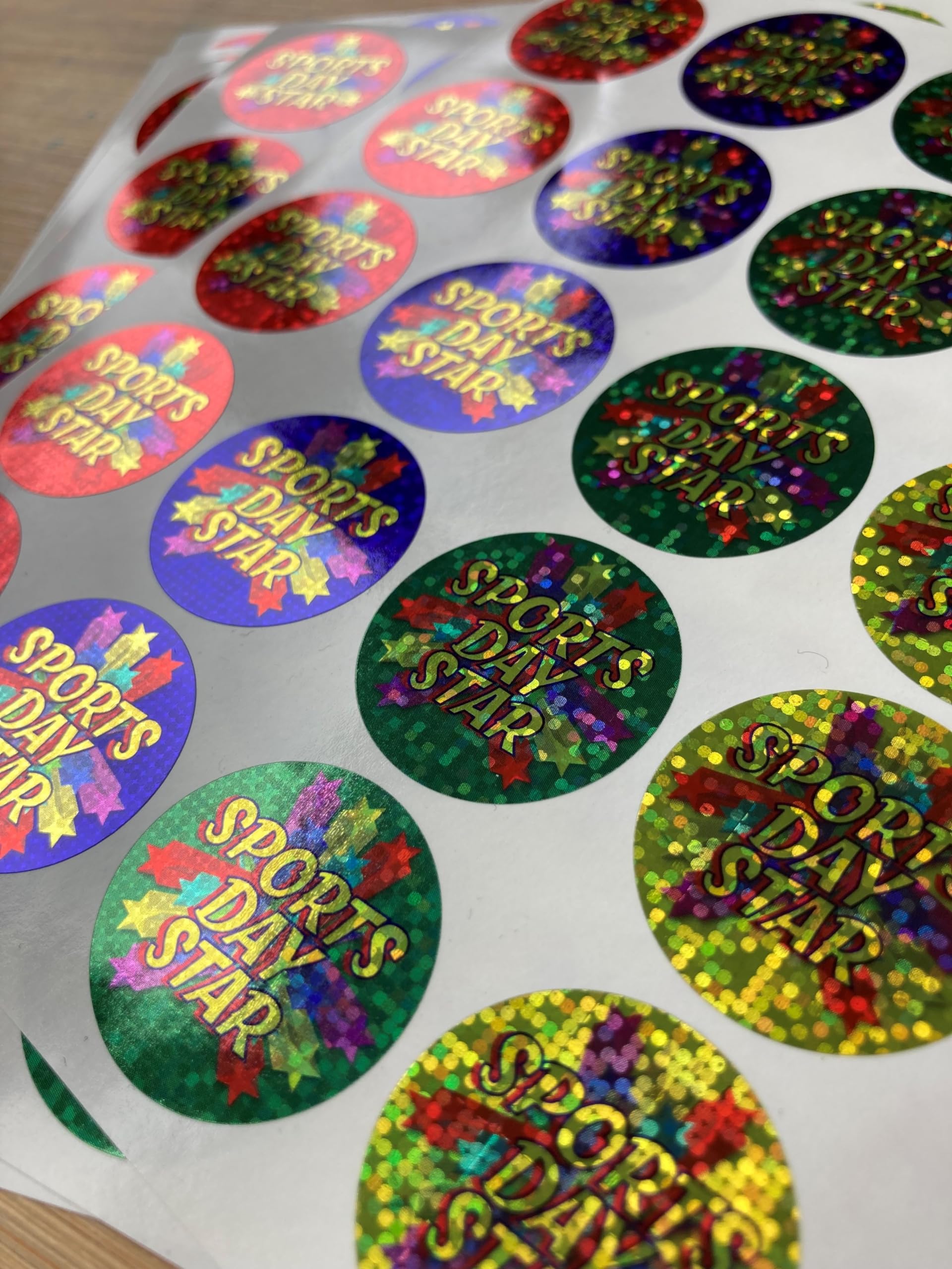 SuperStickers Sports Day Star Variety Pack - 125 x 28mm Sparkly Stickers for Positive Reinforcement 2