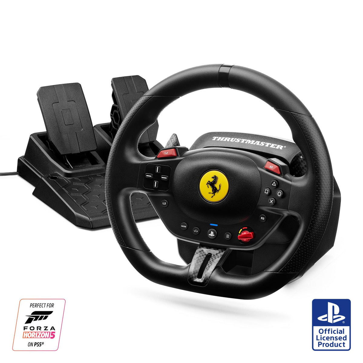 Thrustmaster T98 Ferrari 296 GTB Racing Wheel & Pedals - PS5, PS4, PC, 240°