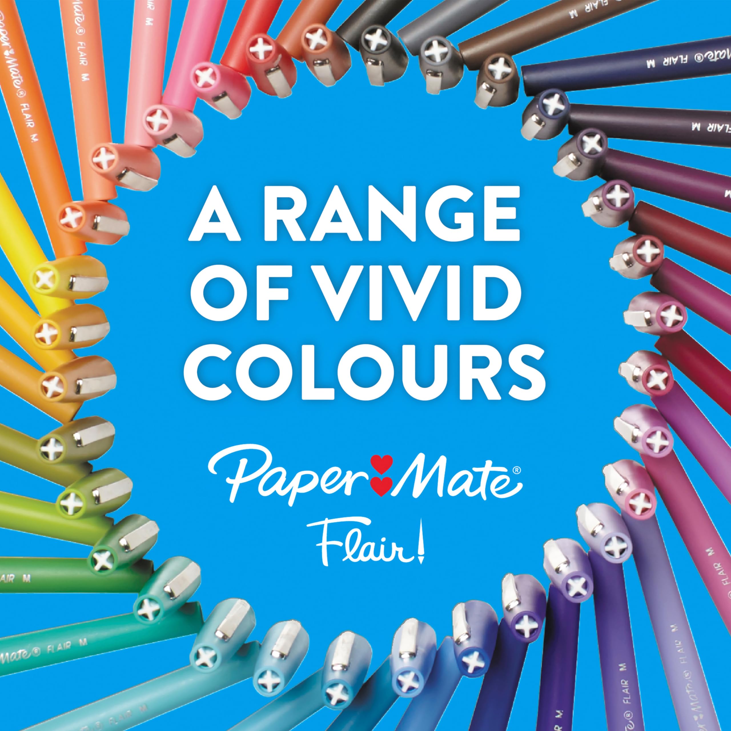 Paper Mate Flair Felt Tip Pens - Medium Point (0.7 mm) Marker Pens | Assorted Colours | Pack of 12 4
