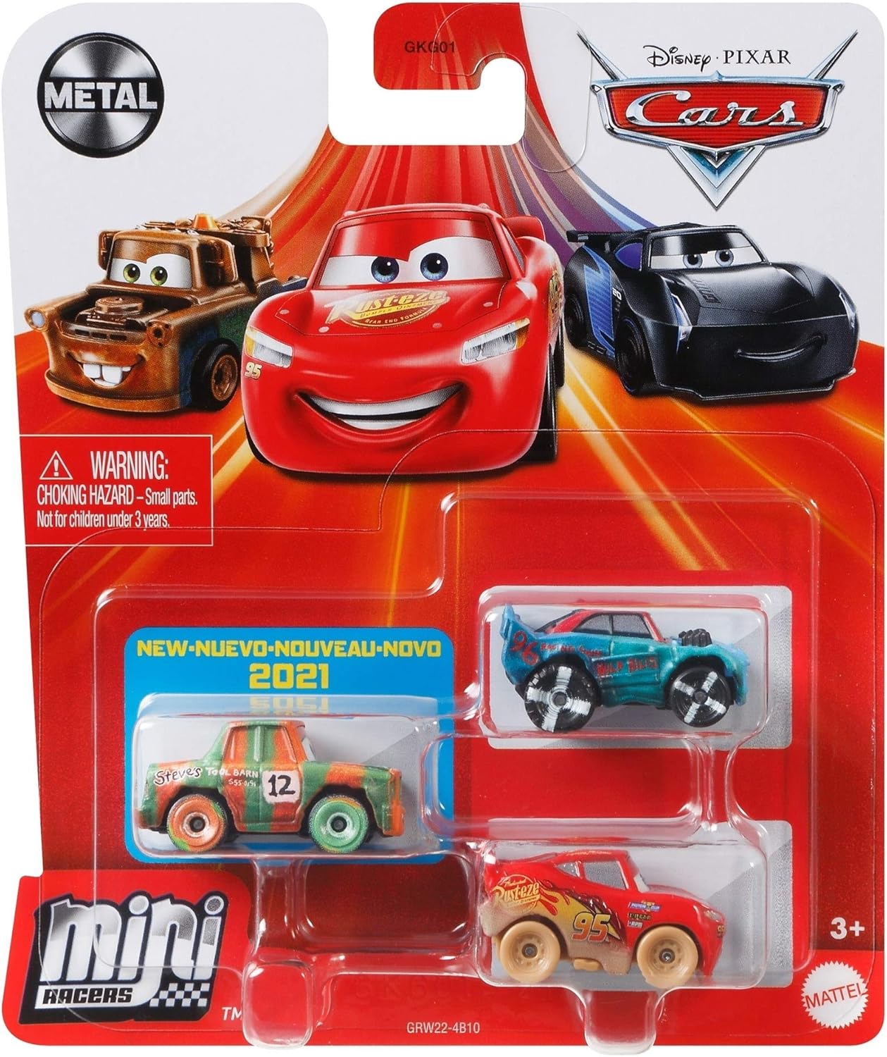 Disney and Pixar Cars Mini Racers 3-Pack - Metal Die-Cast Toy Vehicles for Kids 3+ 11