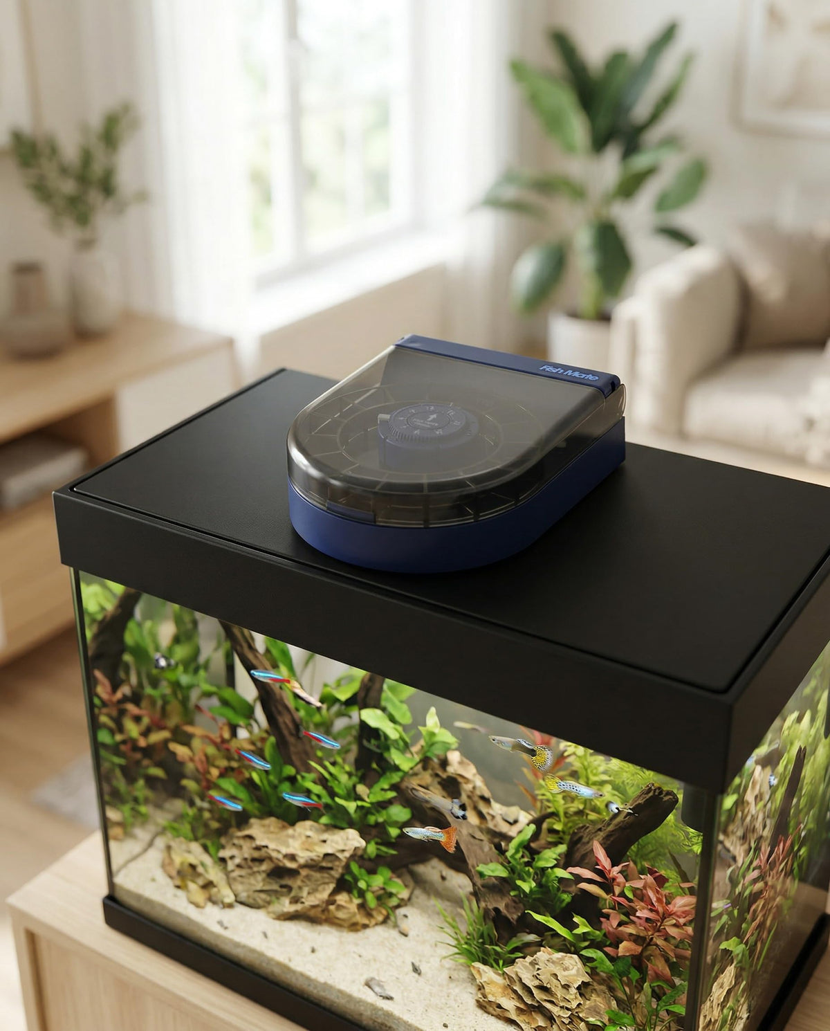 Fish Mate F14 Automatic Aquarium Fish Feeder - Programmable Timer | 14 Meals | Flake, Pellet, Granule Compatible 9
