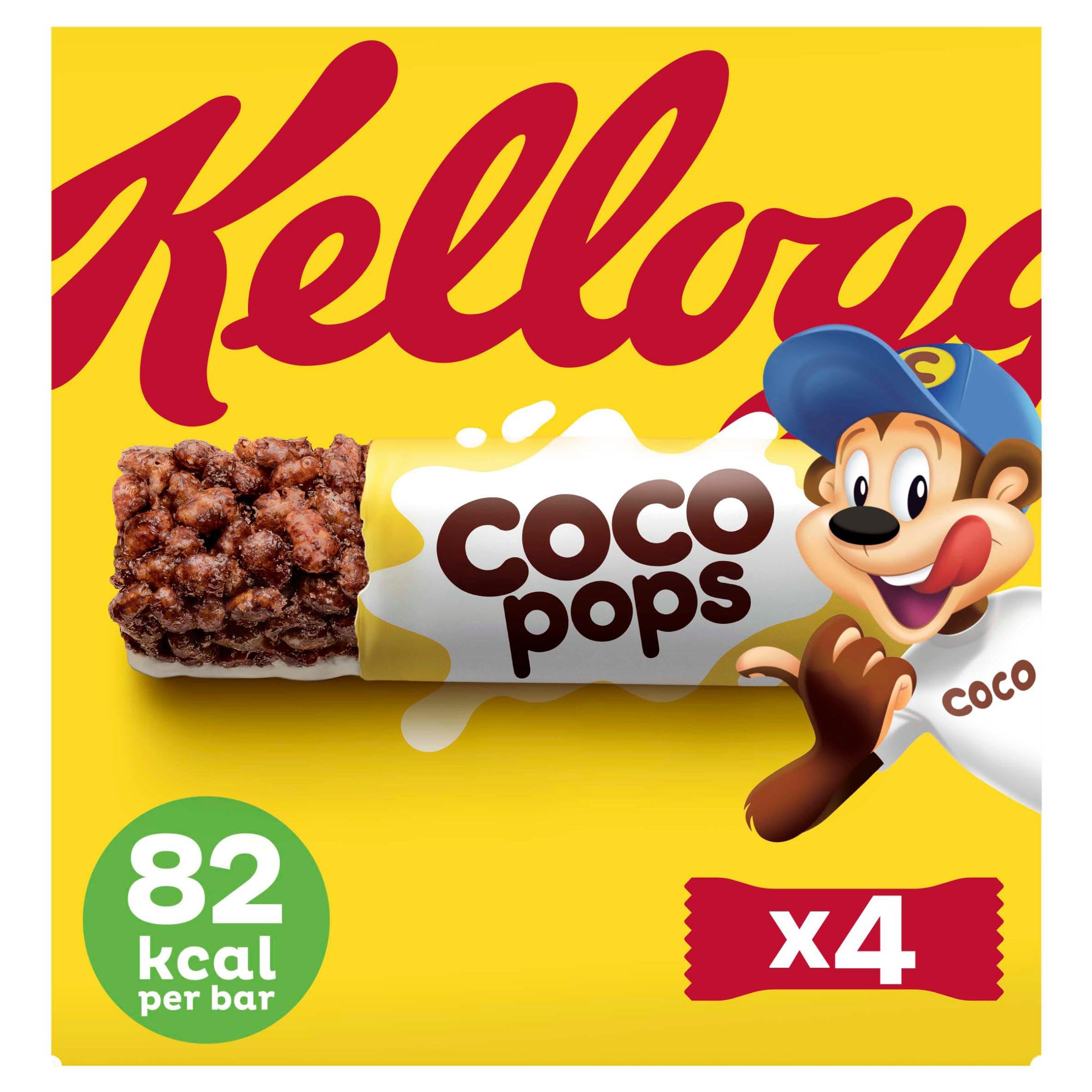 Kellogg's Coco Pops Chocolate Breakfast Cereal Bars 4 x 20g 1