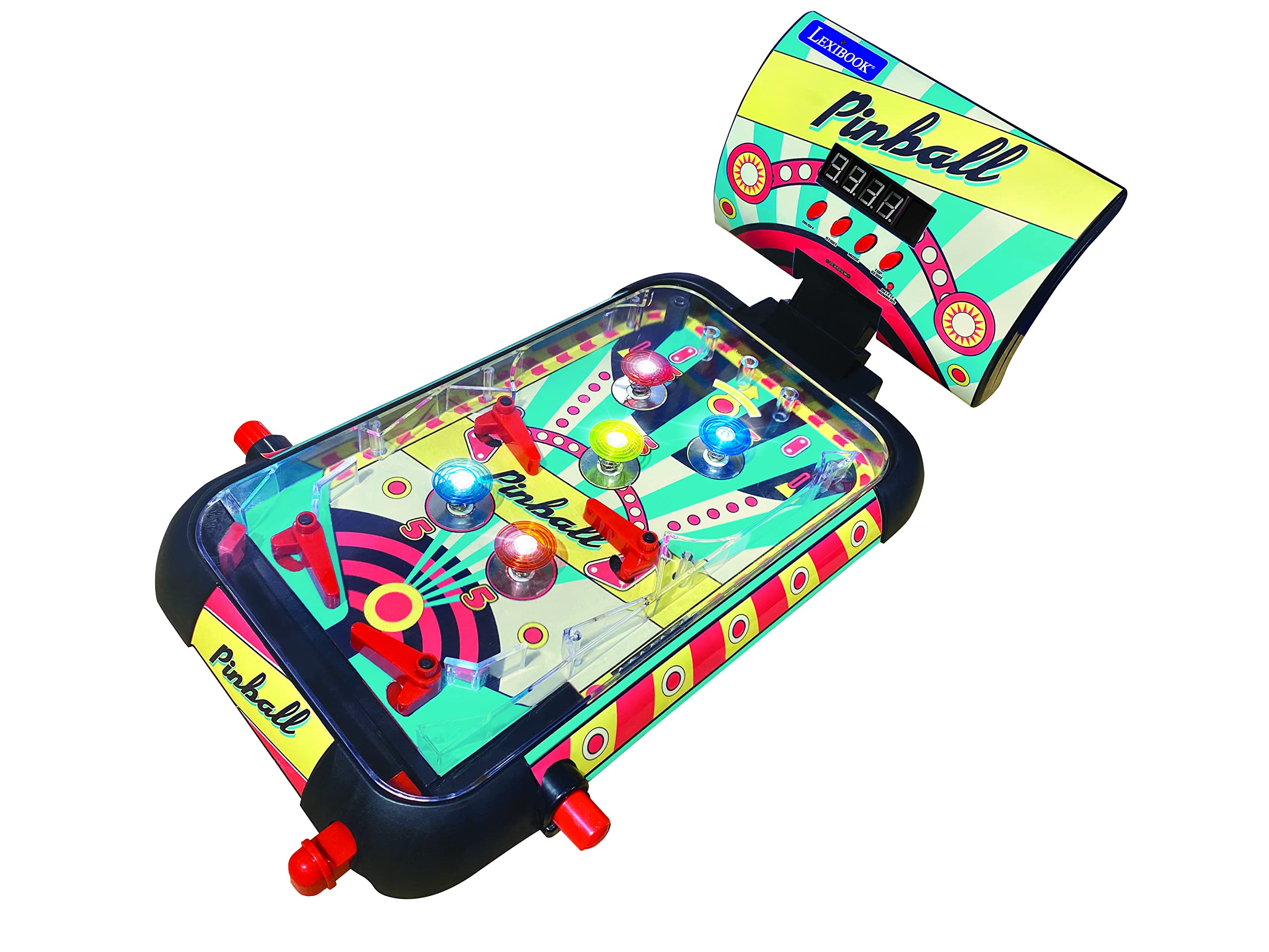 Lexibook Electronic Table Pinball Game with LCD Screen and Sound Effects JG610 1
