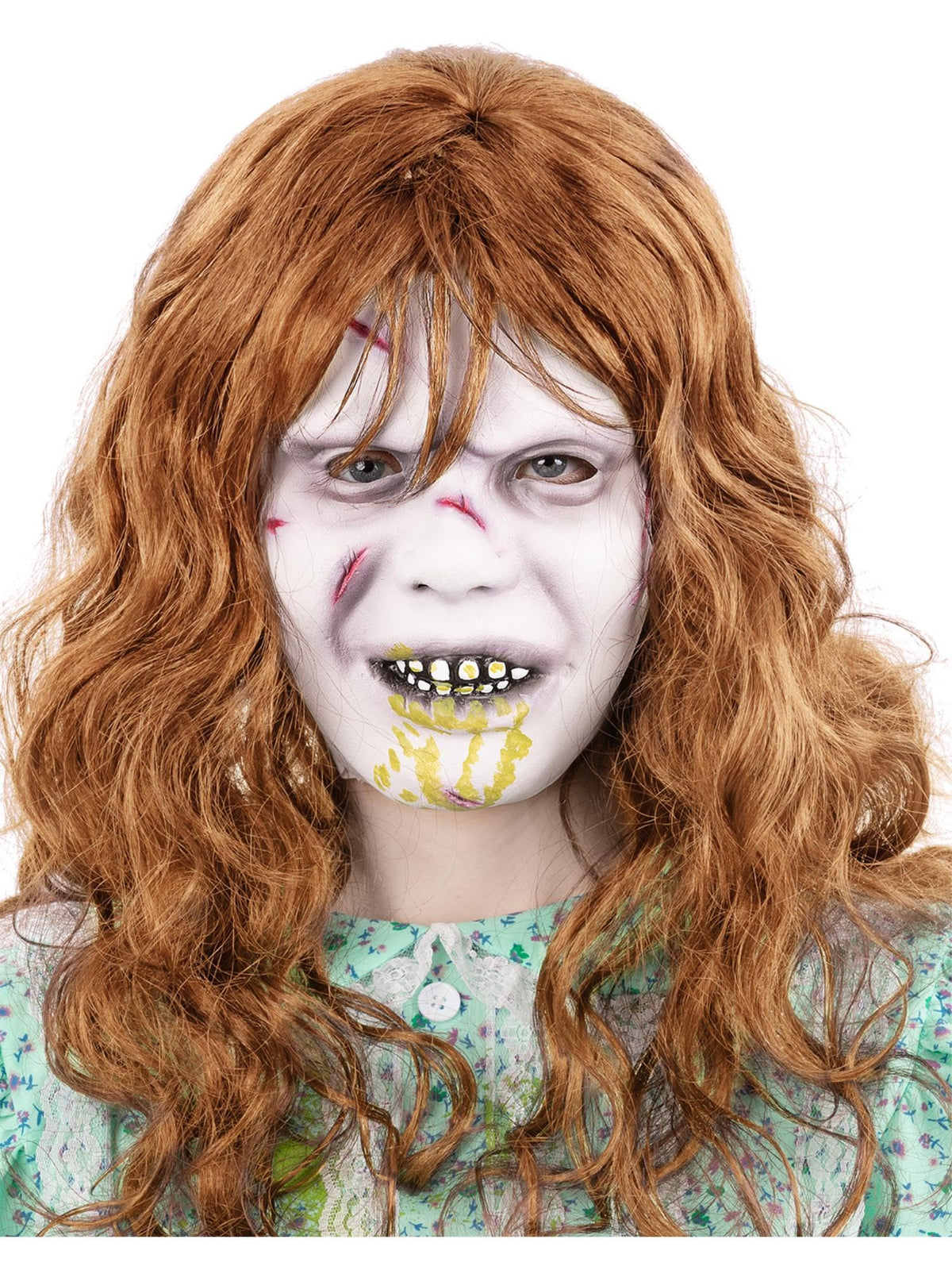 Smiffys The Exorcist Regan Mask - Adult One Size, Latex with Attached Wig