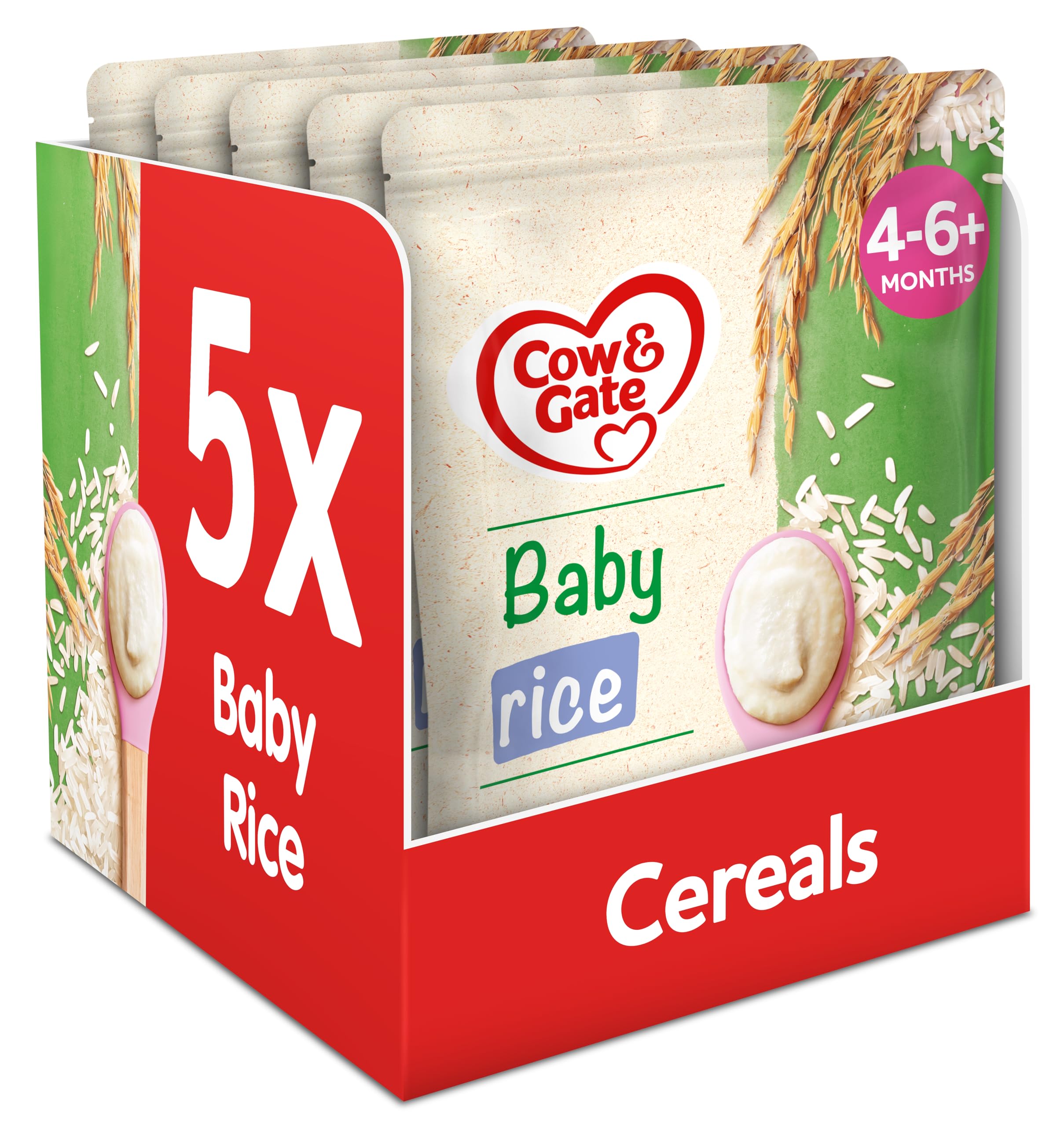 Cow & Gate Baby Rice Cereal for 4-6+ Months, 100g Pack of 5 1