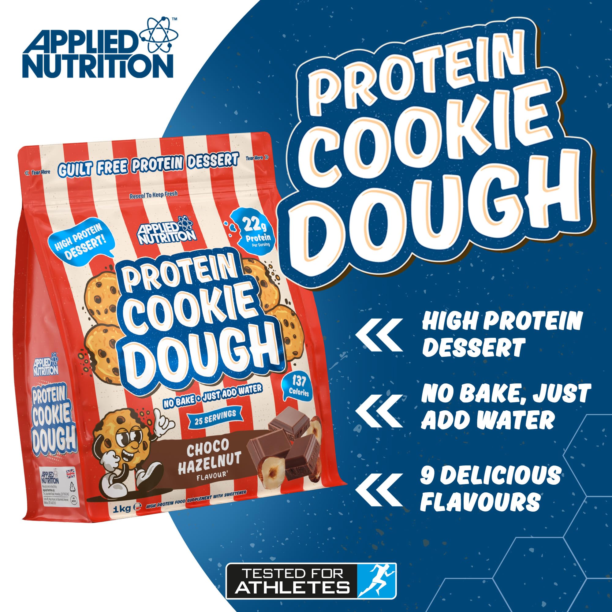 Applied Nutrition Protein Cookie Dough - High Protein Snack, 1kg Pouch | Over 22g Protein 2
