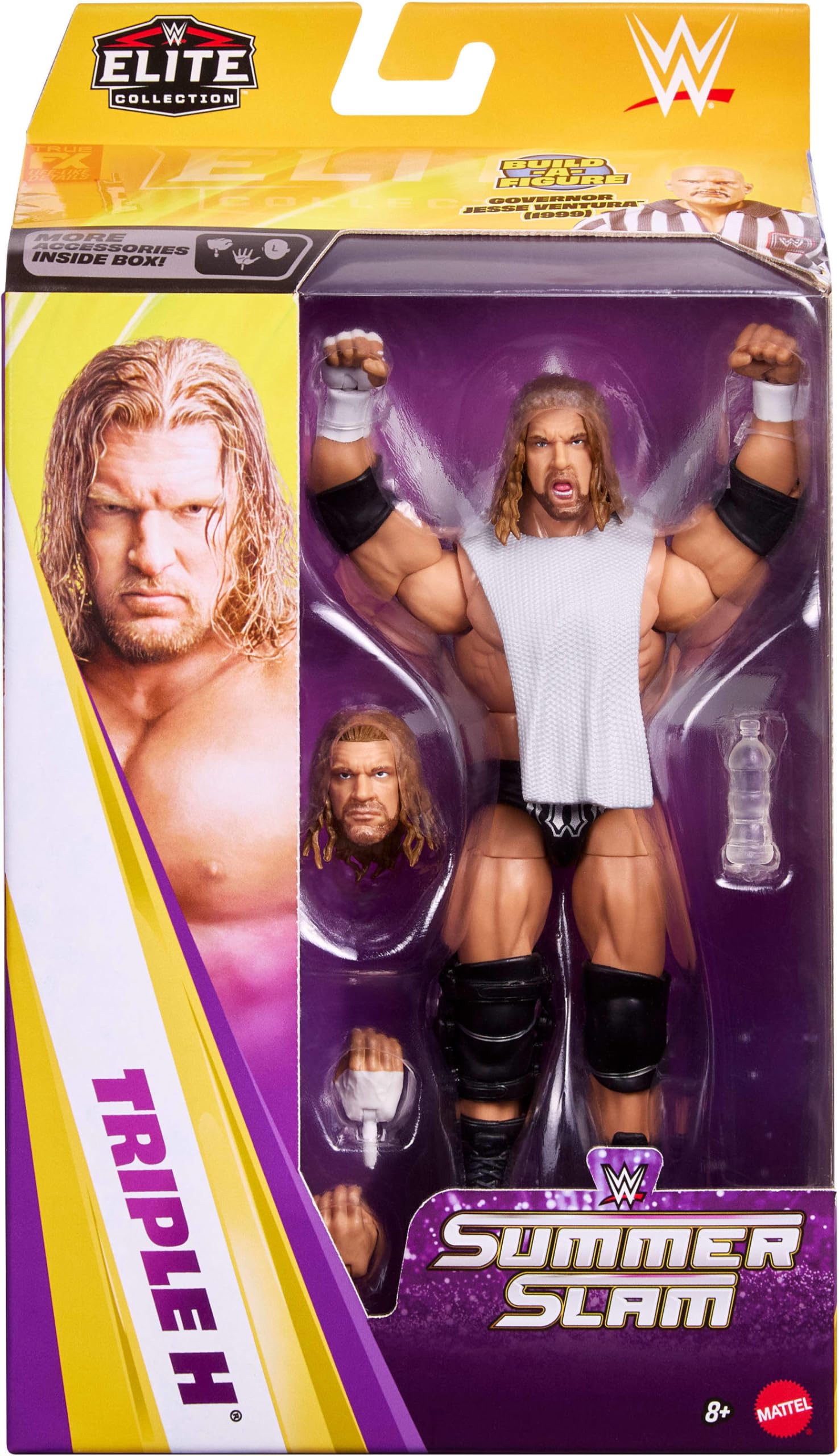 Mattel WWE Elite Collection Action Figure - Triple H | Interchangeable Parts | 7.1654 inches