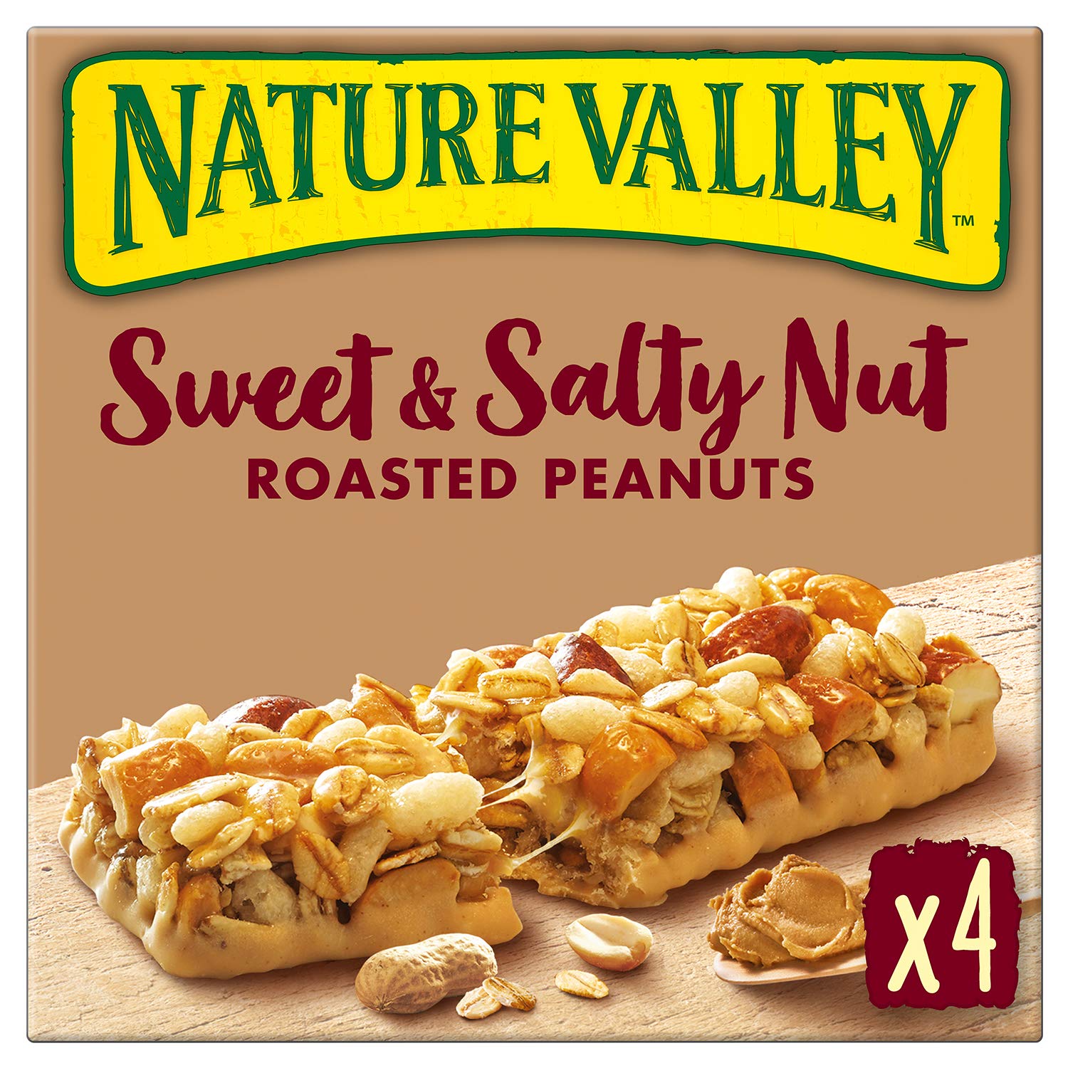 Nature Valley Sweet & Salty Nut Roasted Peanuts Cereal Bars - High Fiber | 30g Bar (Pack of 32) 1