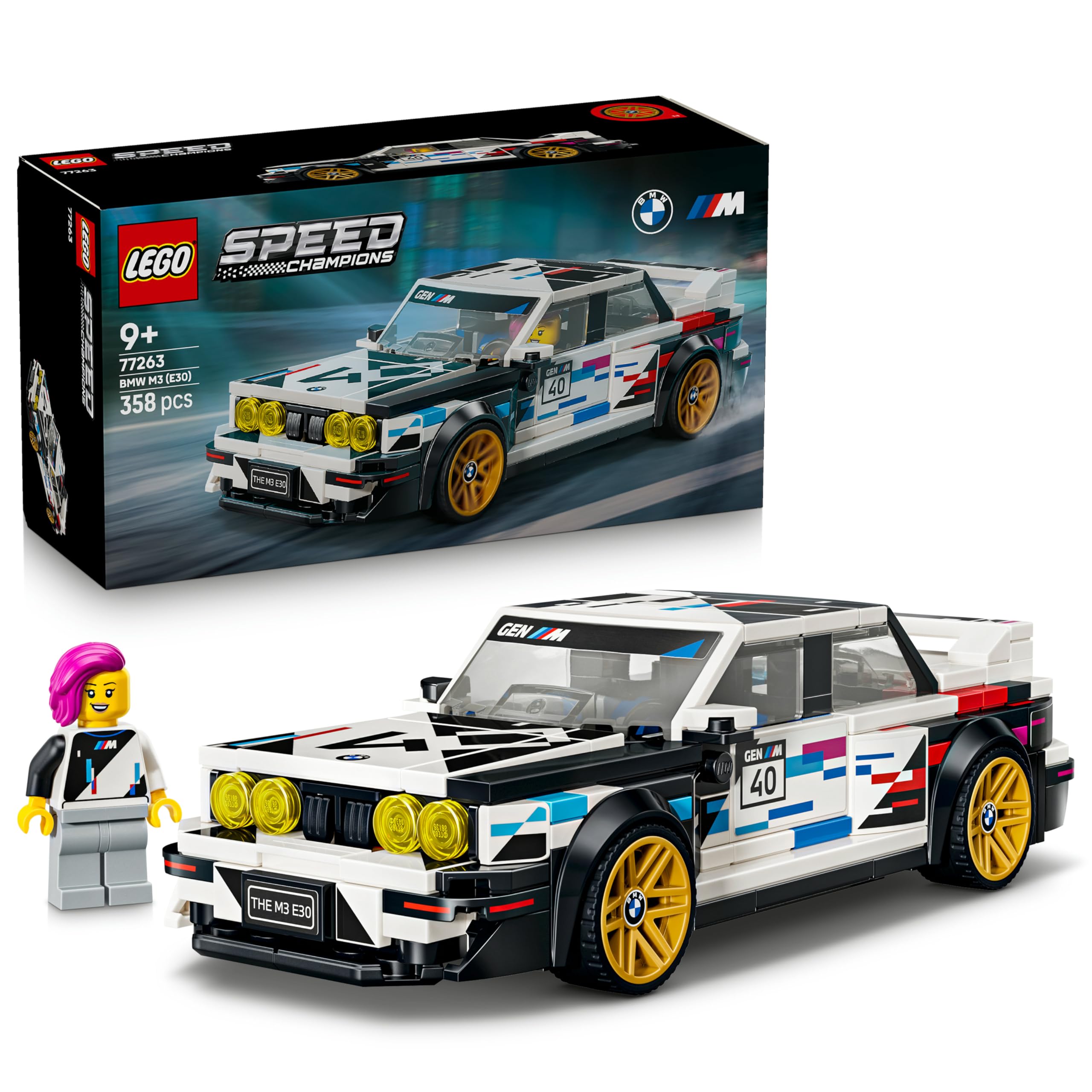 LEGO Speed Champions BMW M3 (E30) Car Toy Building Set | Model 77263 | Ages 9+ 1