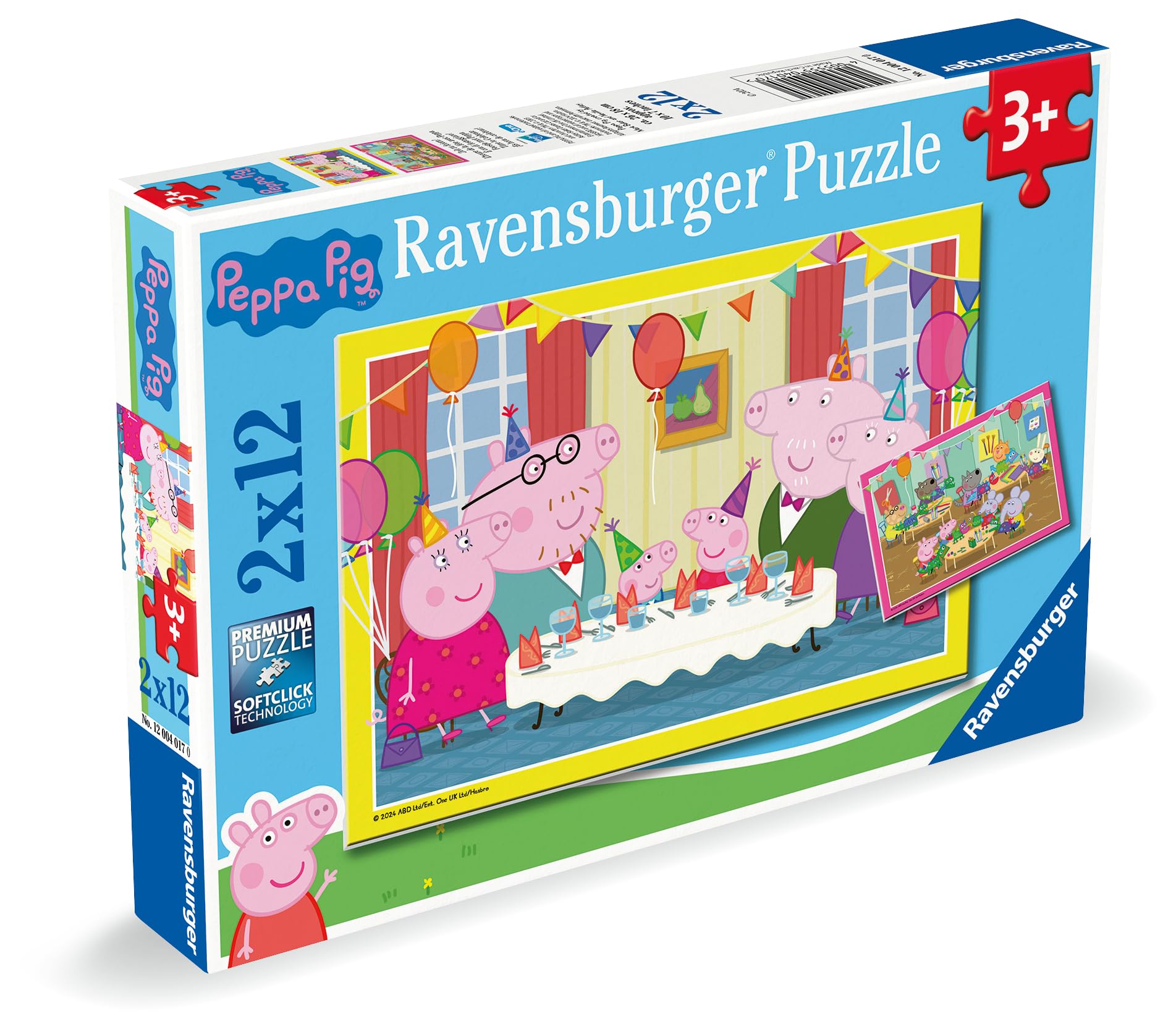 Ravensburger Peppa Pig 2x 12 Piece Jigsaw Puzzles for 3 Year Olds | 26x18cm 7