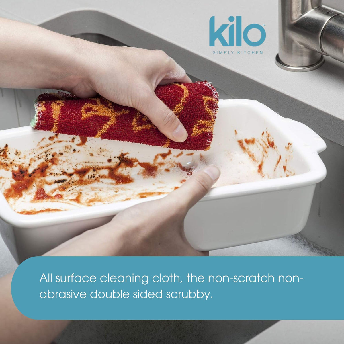 Kilo Scrubby Plus Non-Scratch Scourer - 17 x 14 cm Cotton
