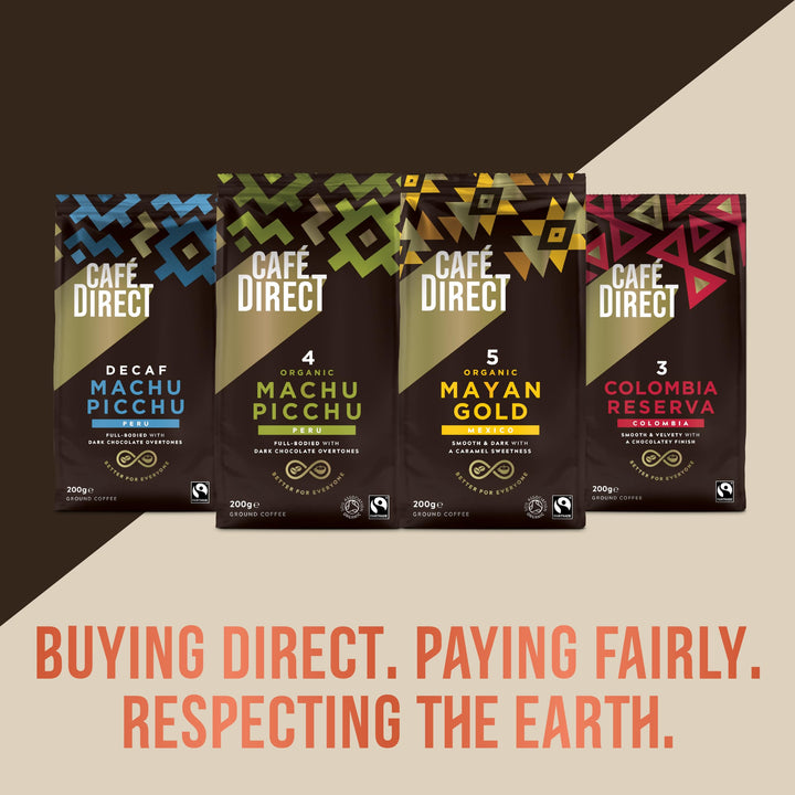 Café Direct Fairtrade Machu Picchu Whole Bean Arabica Coffee 200g