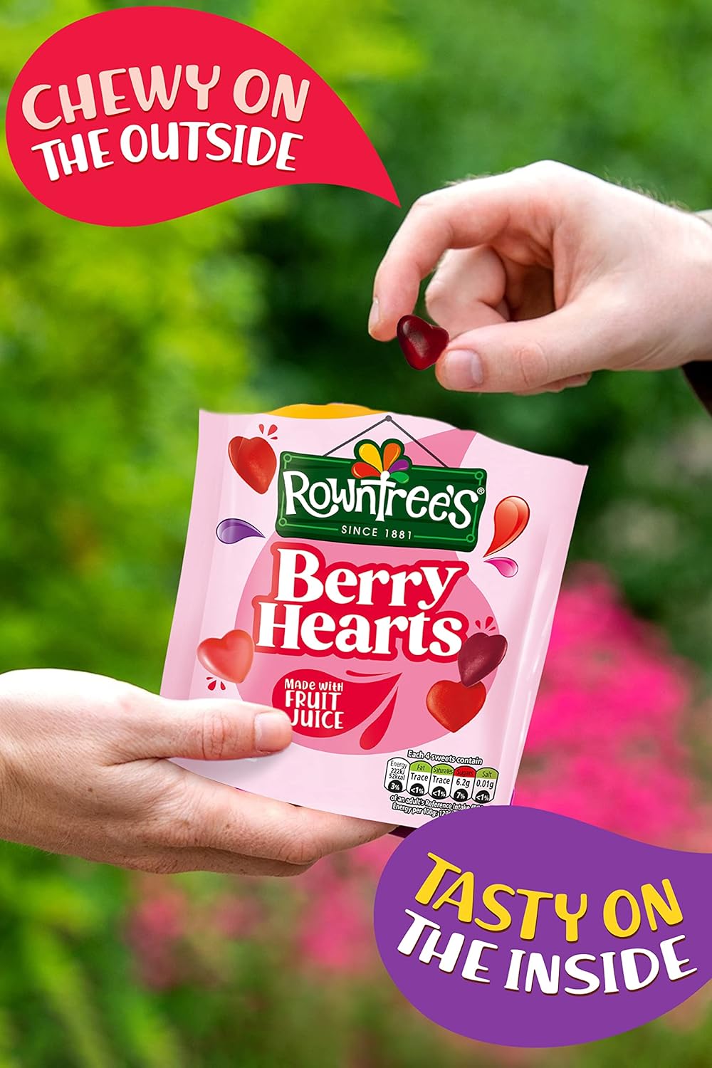 Nestlé Rowntree’s Berry Hearts Fruity Chewy Sweets, 115g