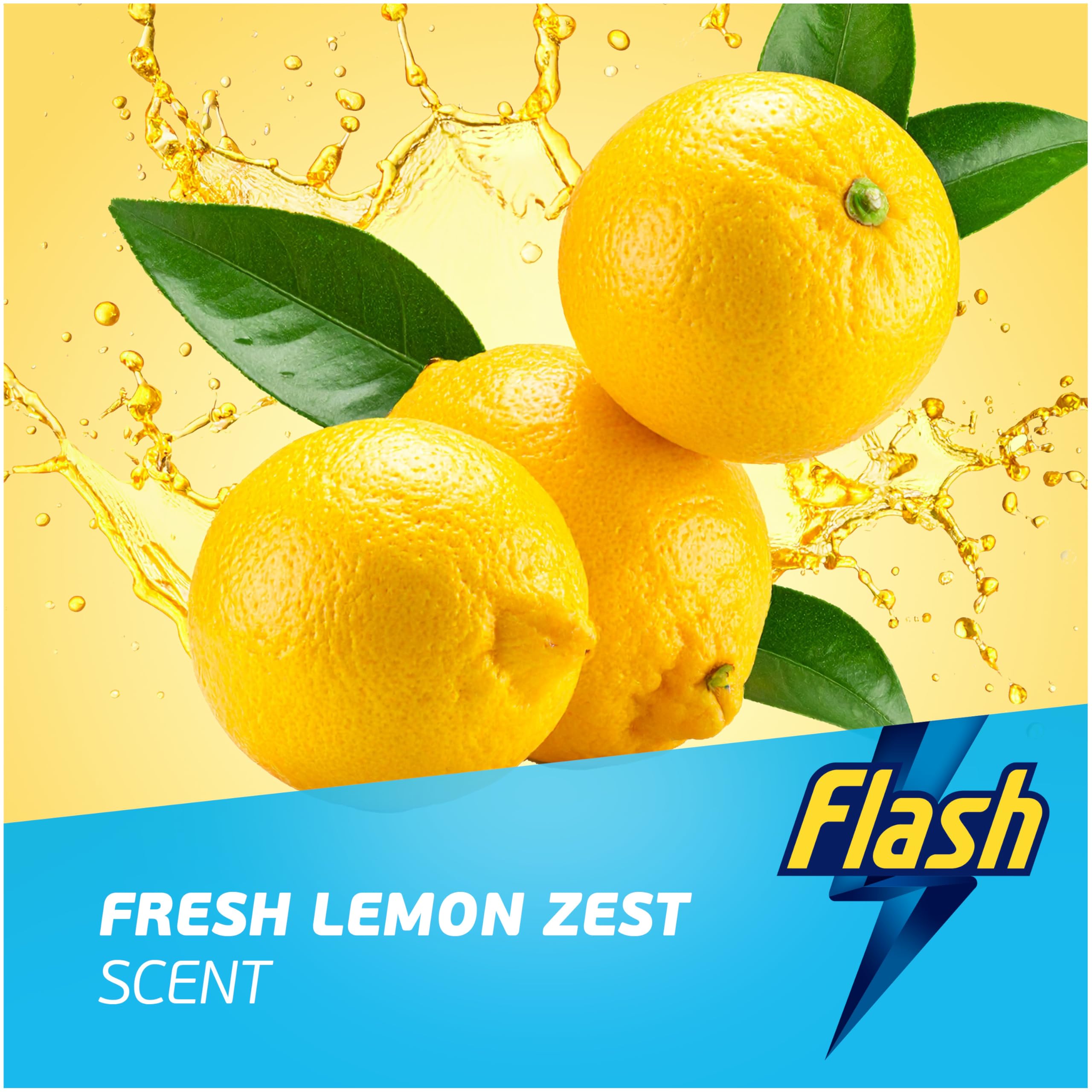 FLASH Direct To Floor Cleaner - Fast Dry & Dirt Removal | Fresh Lemon Zest | 800ML 7